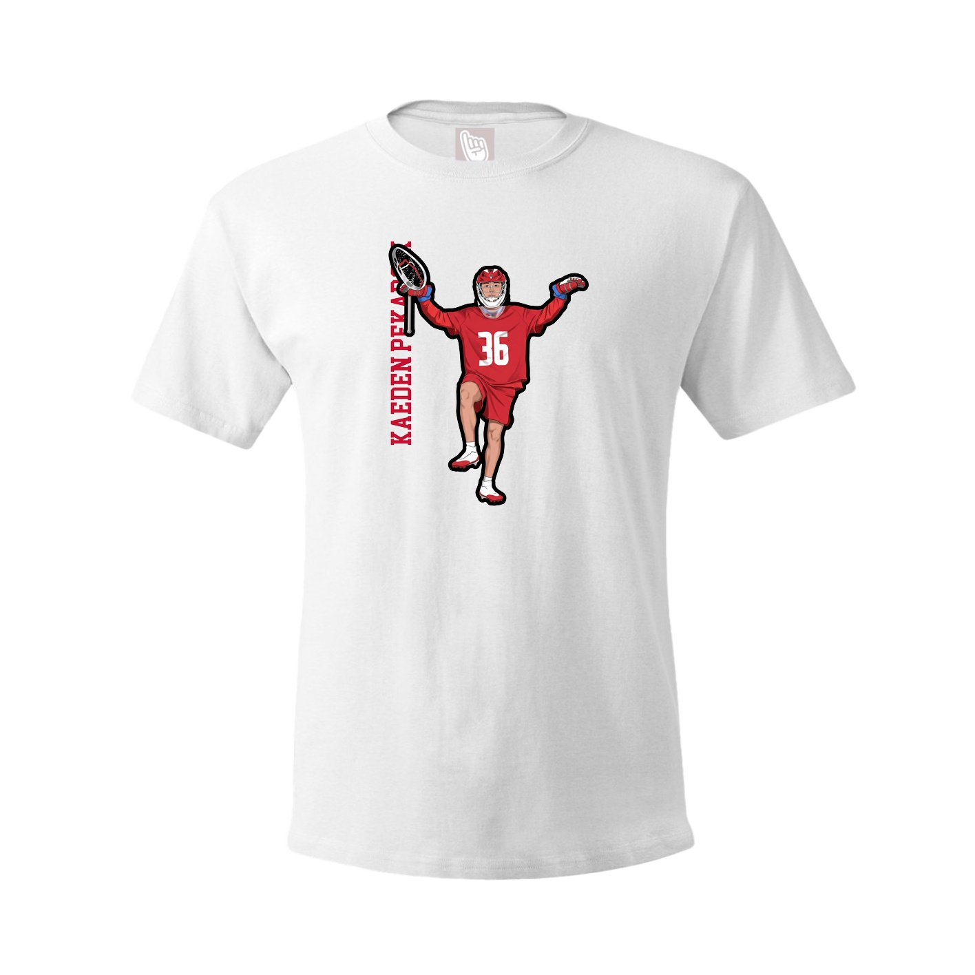 Tee — Name Vertical in White