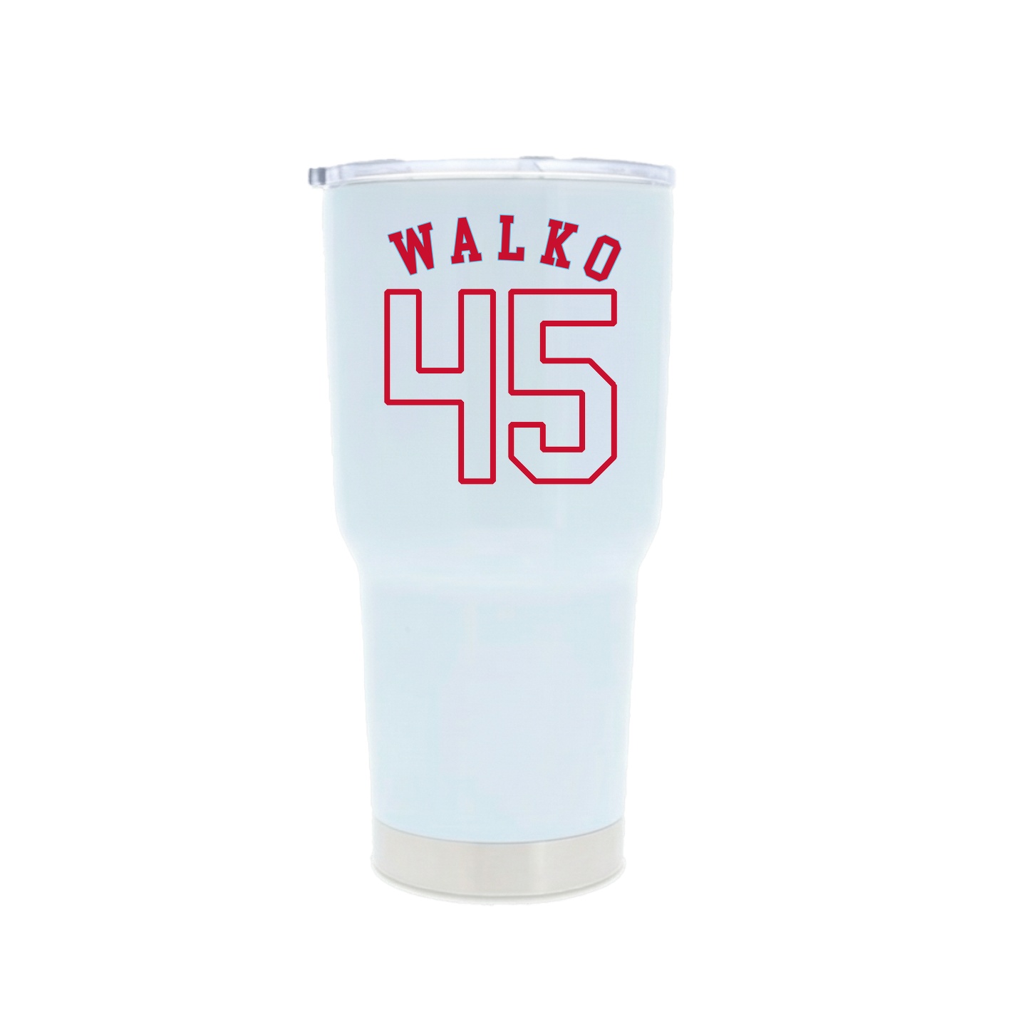 30oz Stainless Steel Tumbler — Shirsey Arch in White