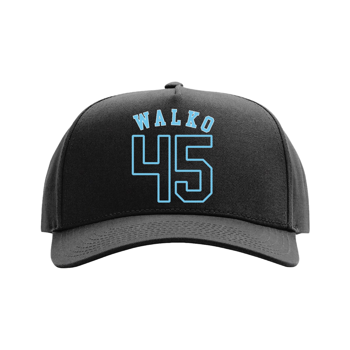 Full Fabric Five-Panel Champ Cap — Shirsey Arch in Black