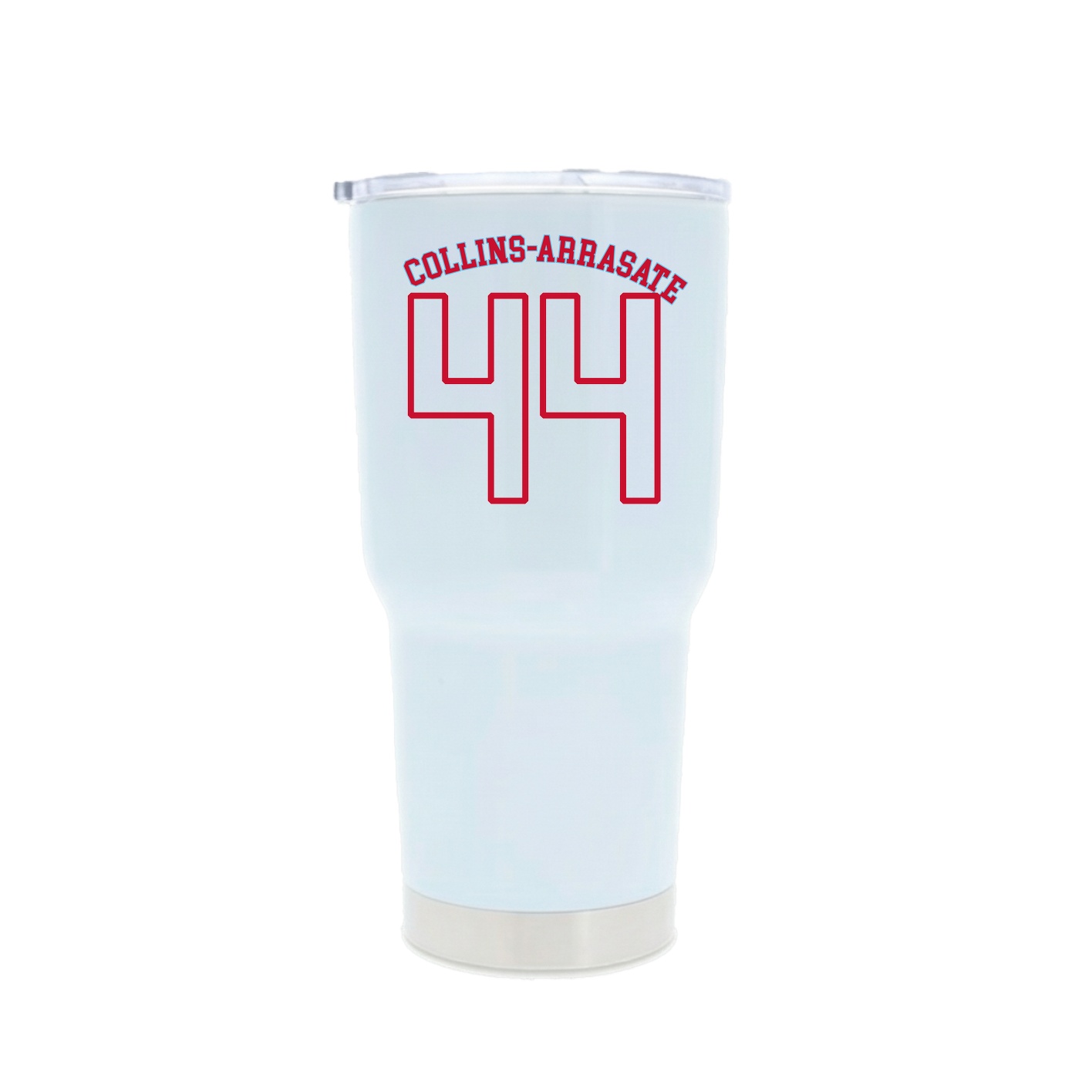 30oz Stainless Steel Tumbler — Shirsey Arch in White