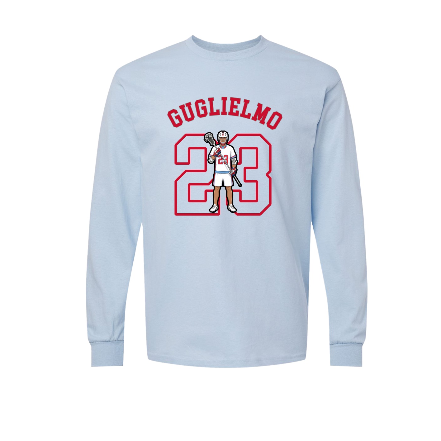 Long Sleeve Tee — Shirsey Arch in Light Blue