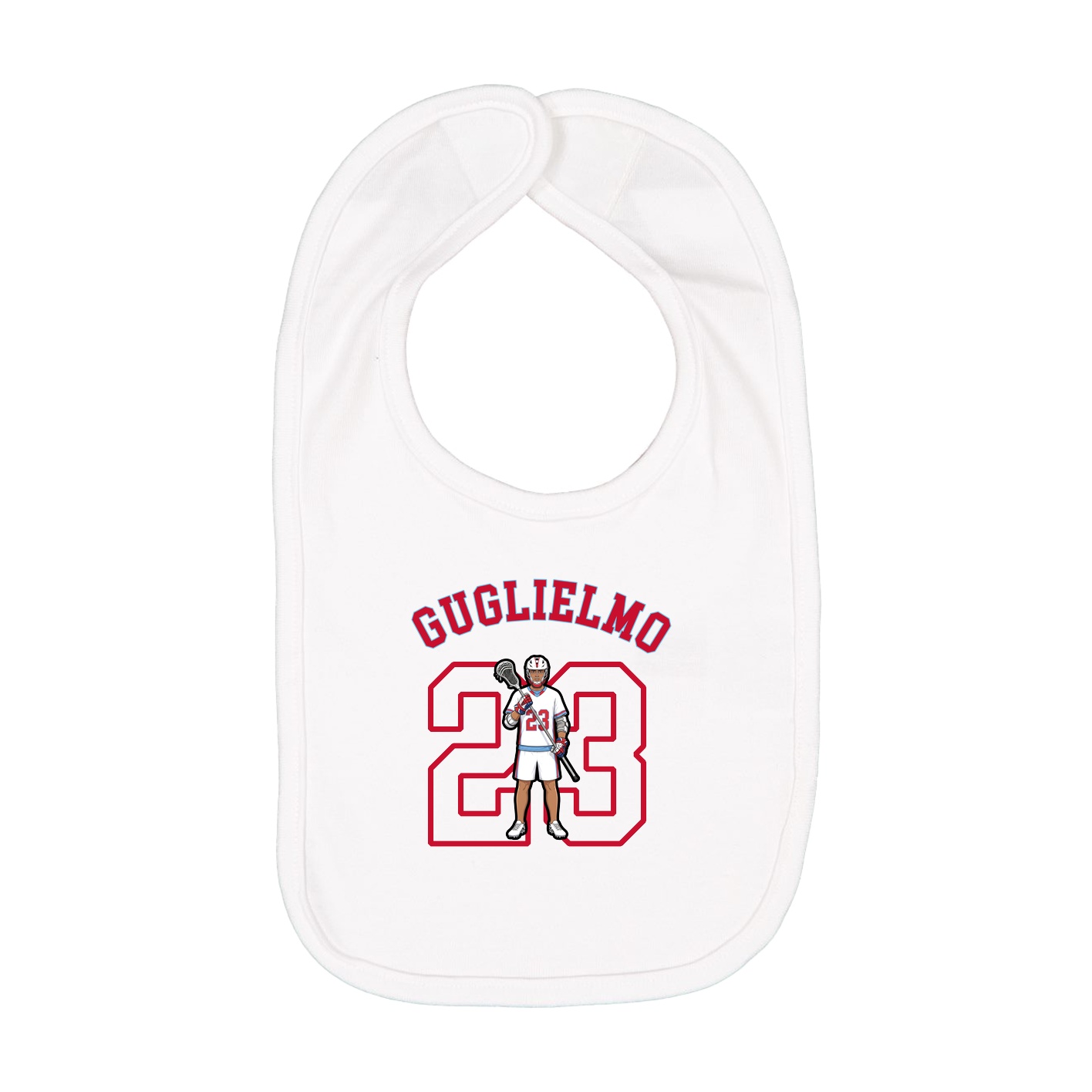 Infant Bib — Shirsey Arch in White