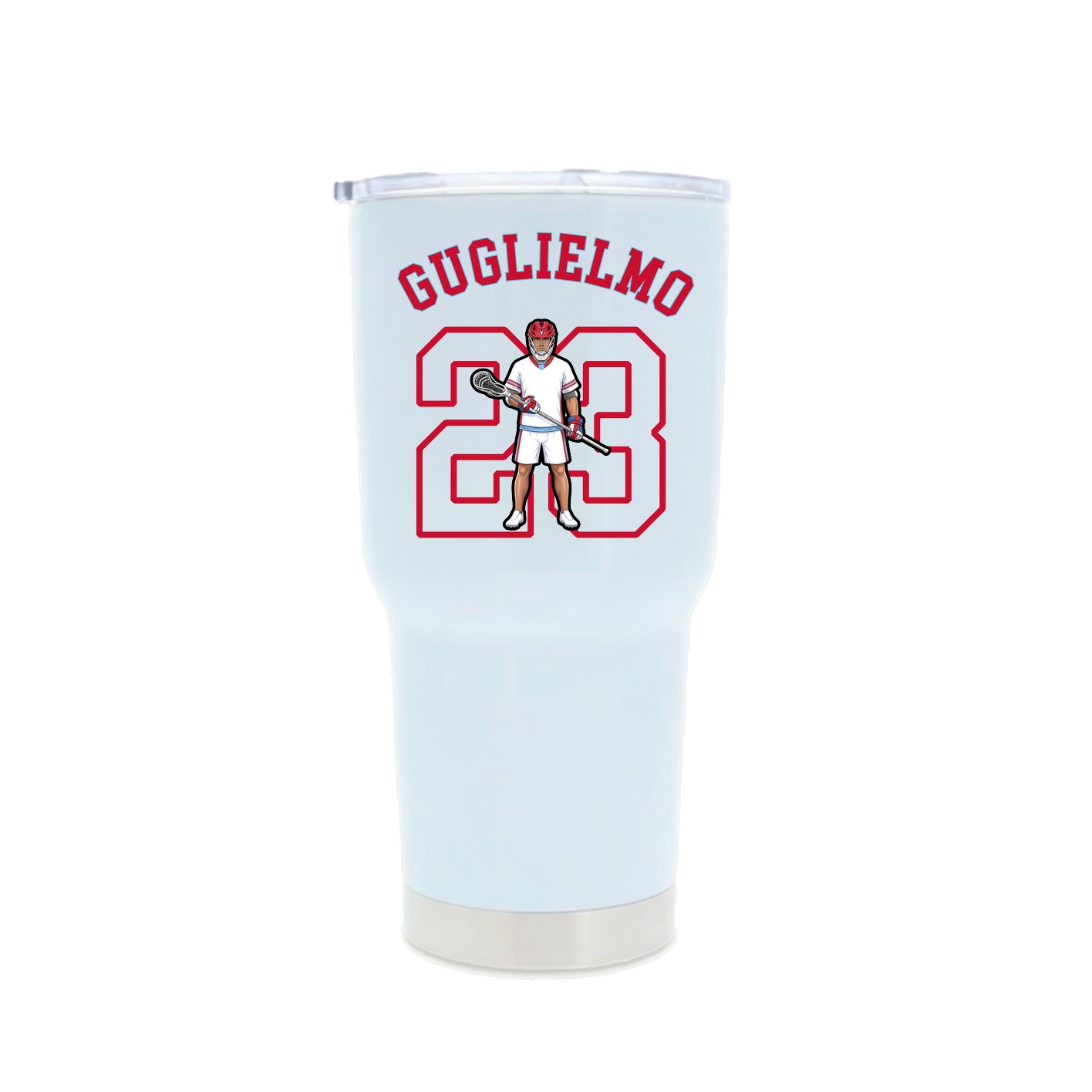 30oz Stainless Steel Tumbler — Shirsey Arch in White