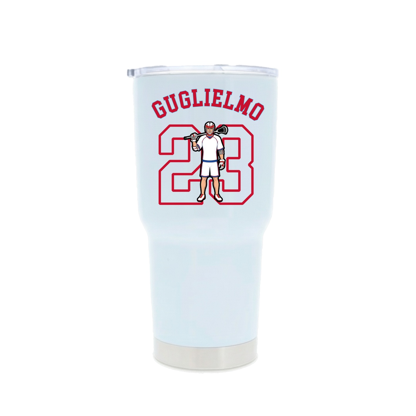 30oz Stainless Steel Tumbler — Shirsey Arch in White
