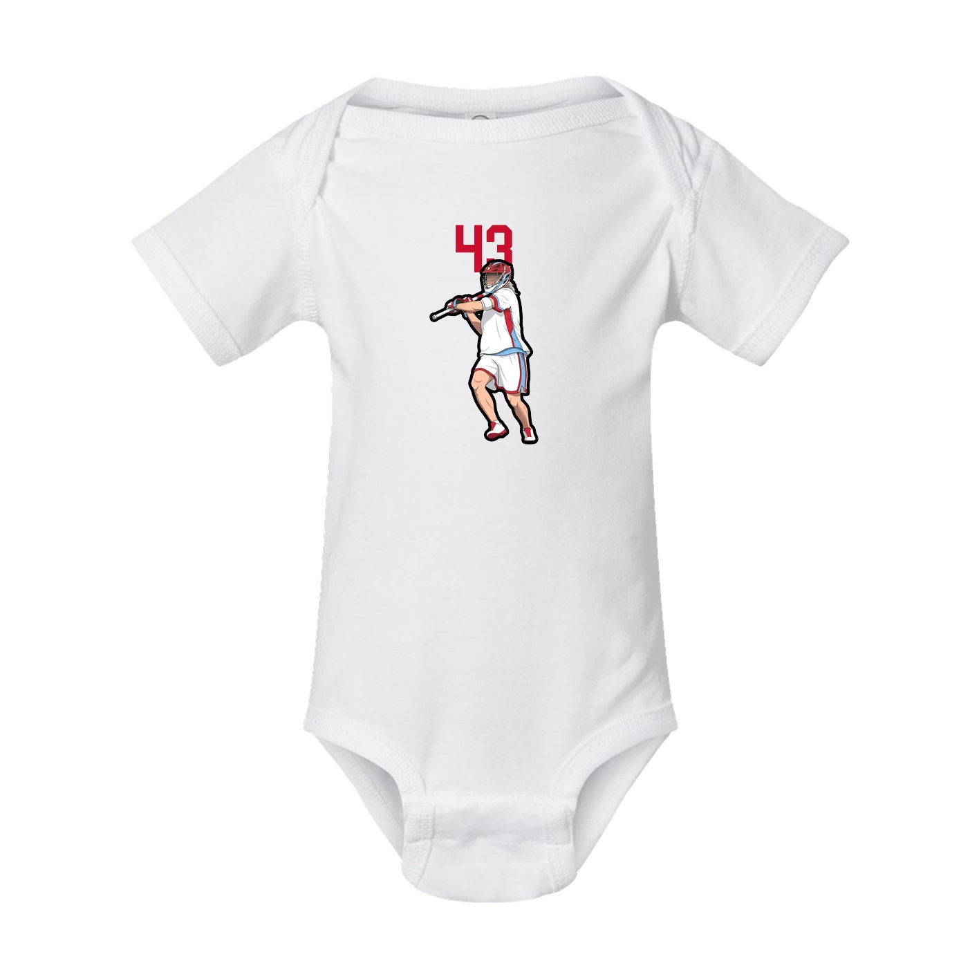 Baby Onesie — Number Top in White