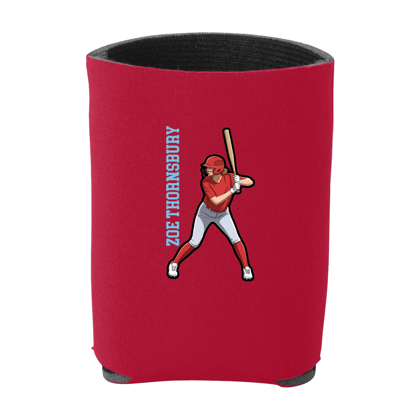 Can Holder — Name Vertical in Red