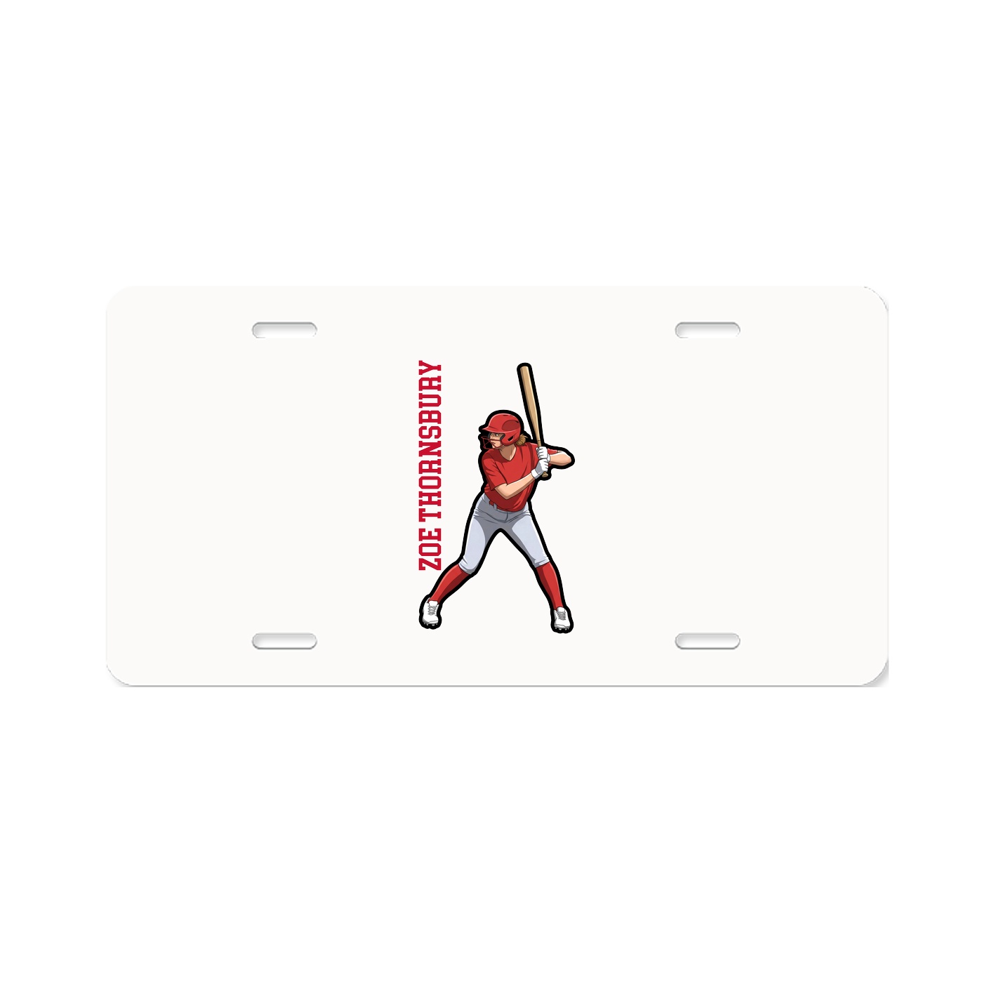 License Plate — Name Vertical in Classic