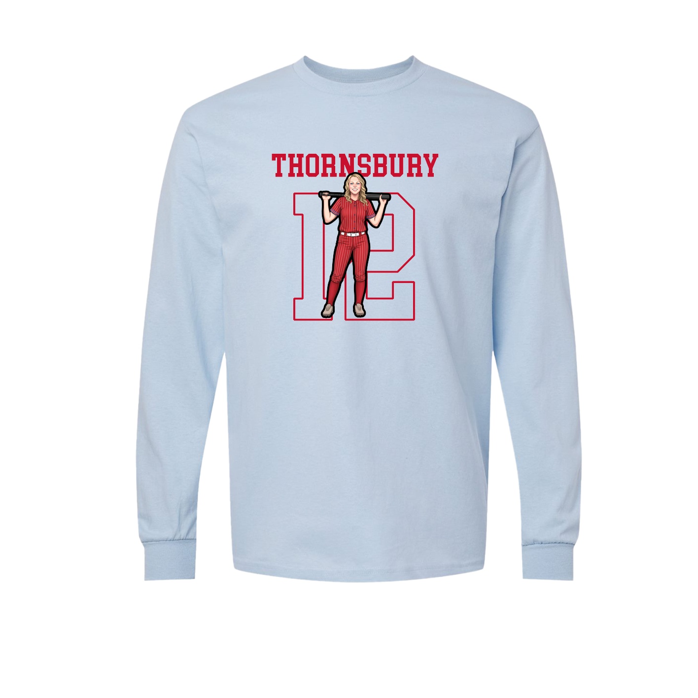 Long Sleeve Tee — Shirsey in Light Blue