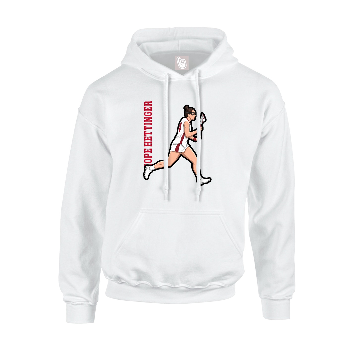 Youth Hoodie — Name Vertical in White