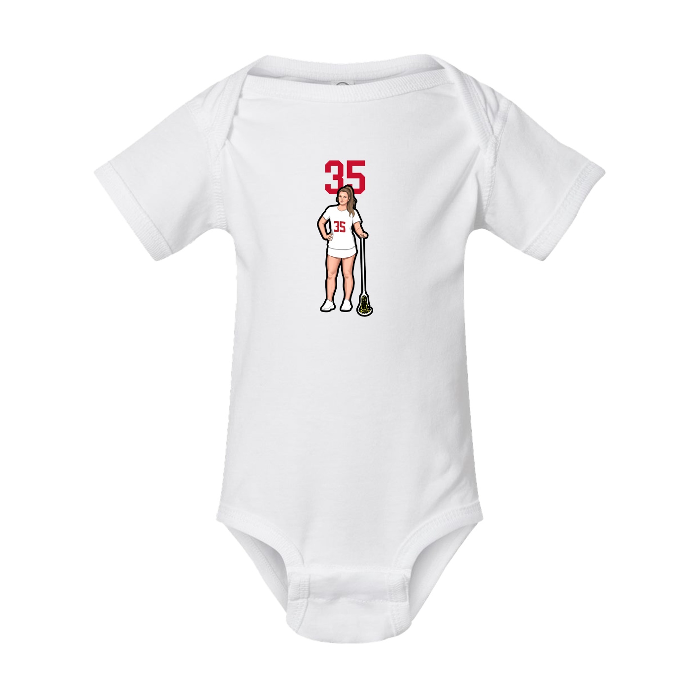 Baby Onesie — Number Top in White