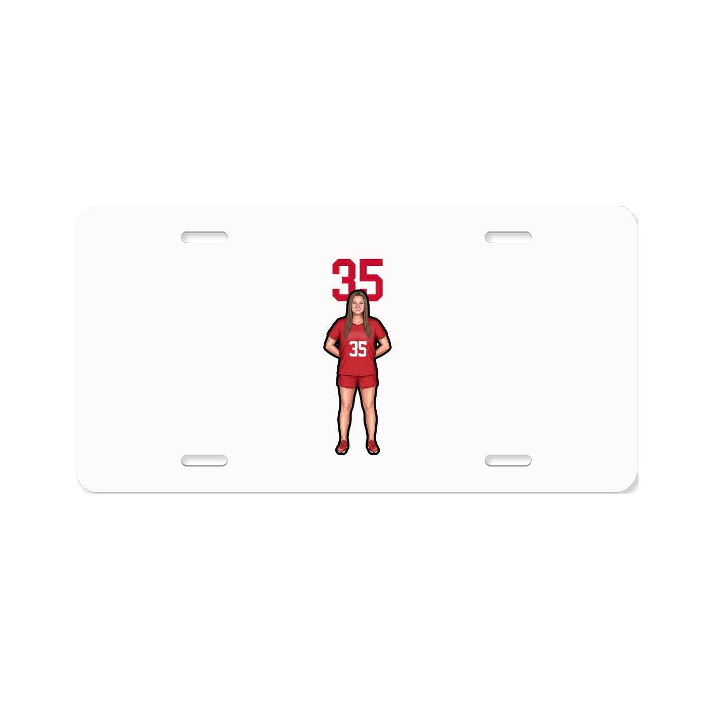 License Plate — Number Top in Classic