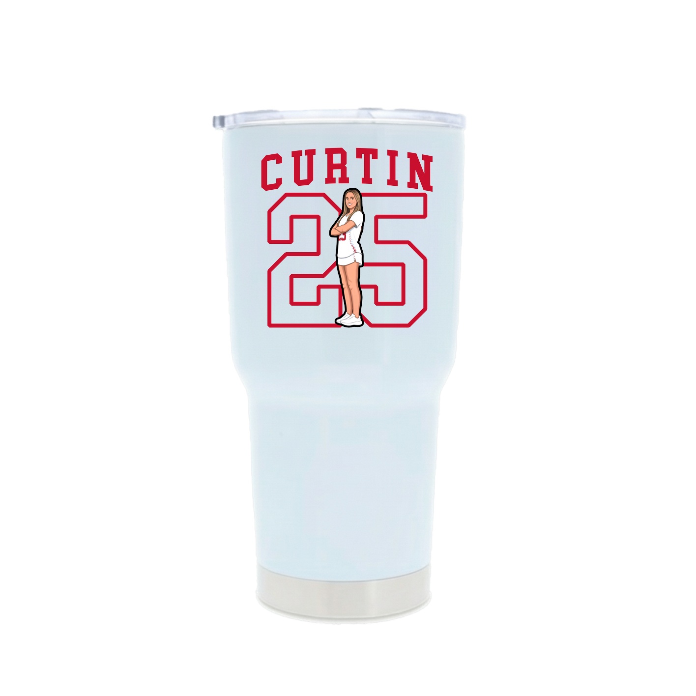 30oz Stainless Steel Tumbler — Shirsey in White
