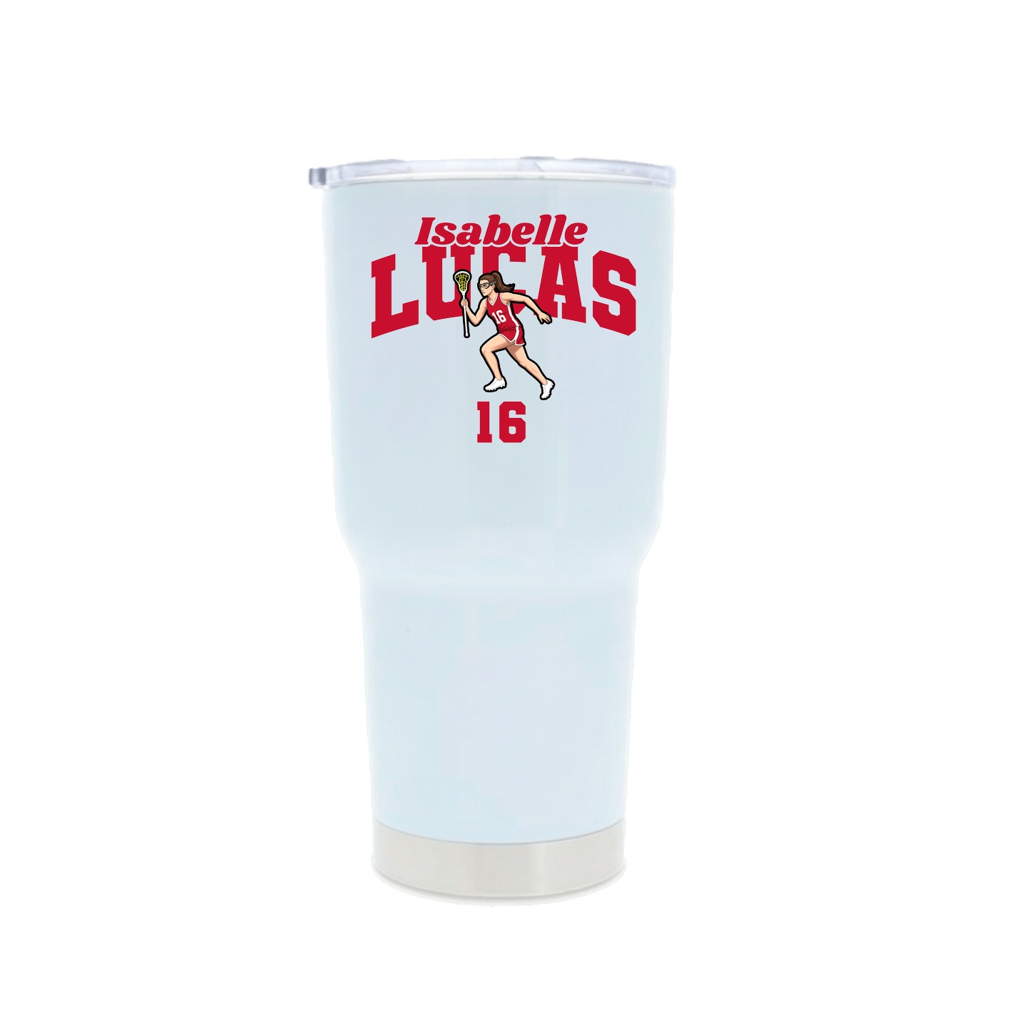 30oz Stainless Steel Tumbler — Signature Arch in White
