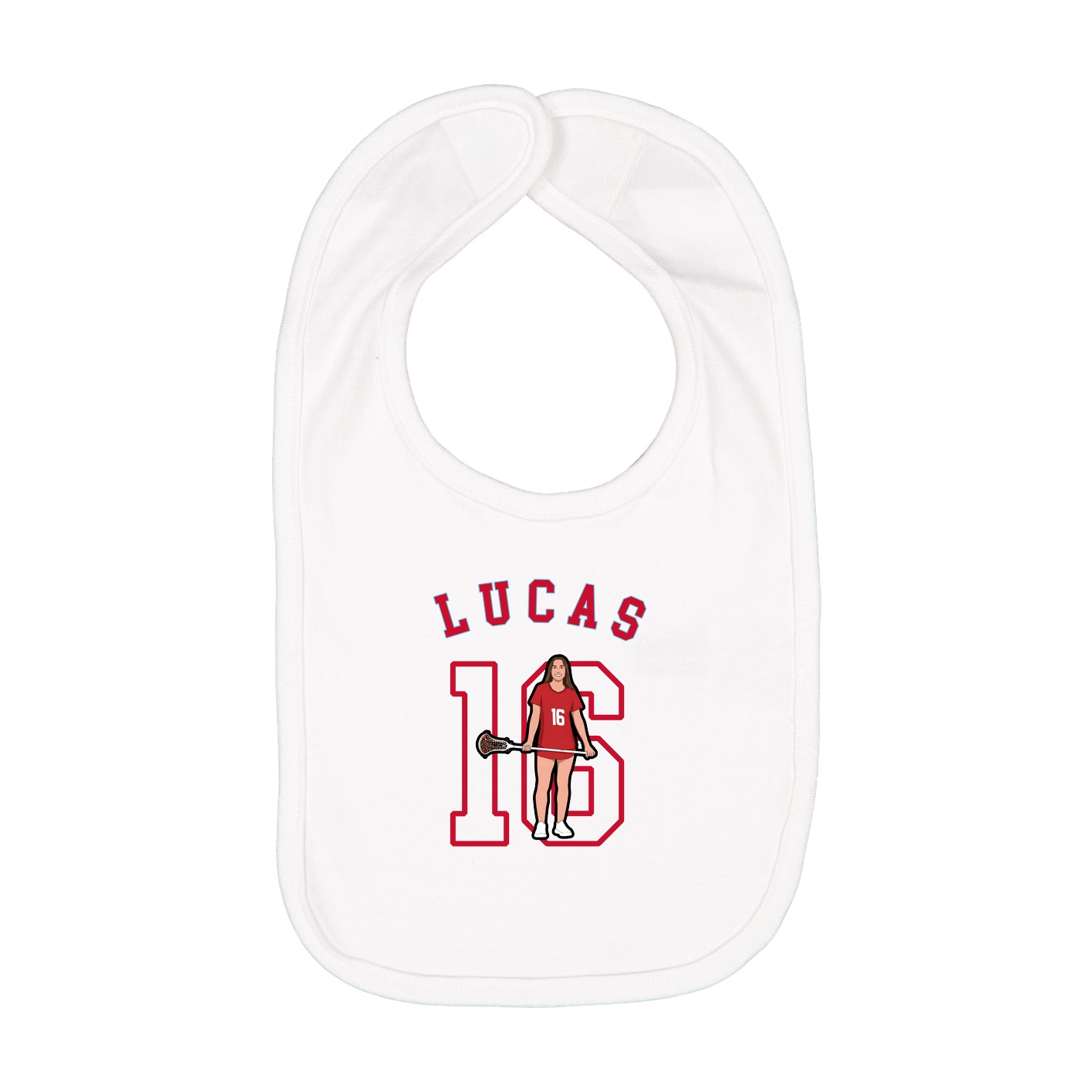 Infant Bib — Shirsey Arch in White