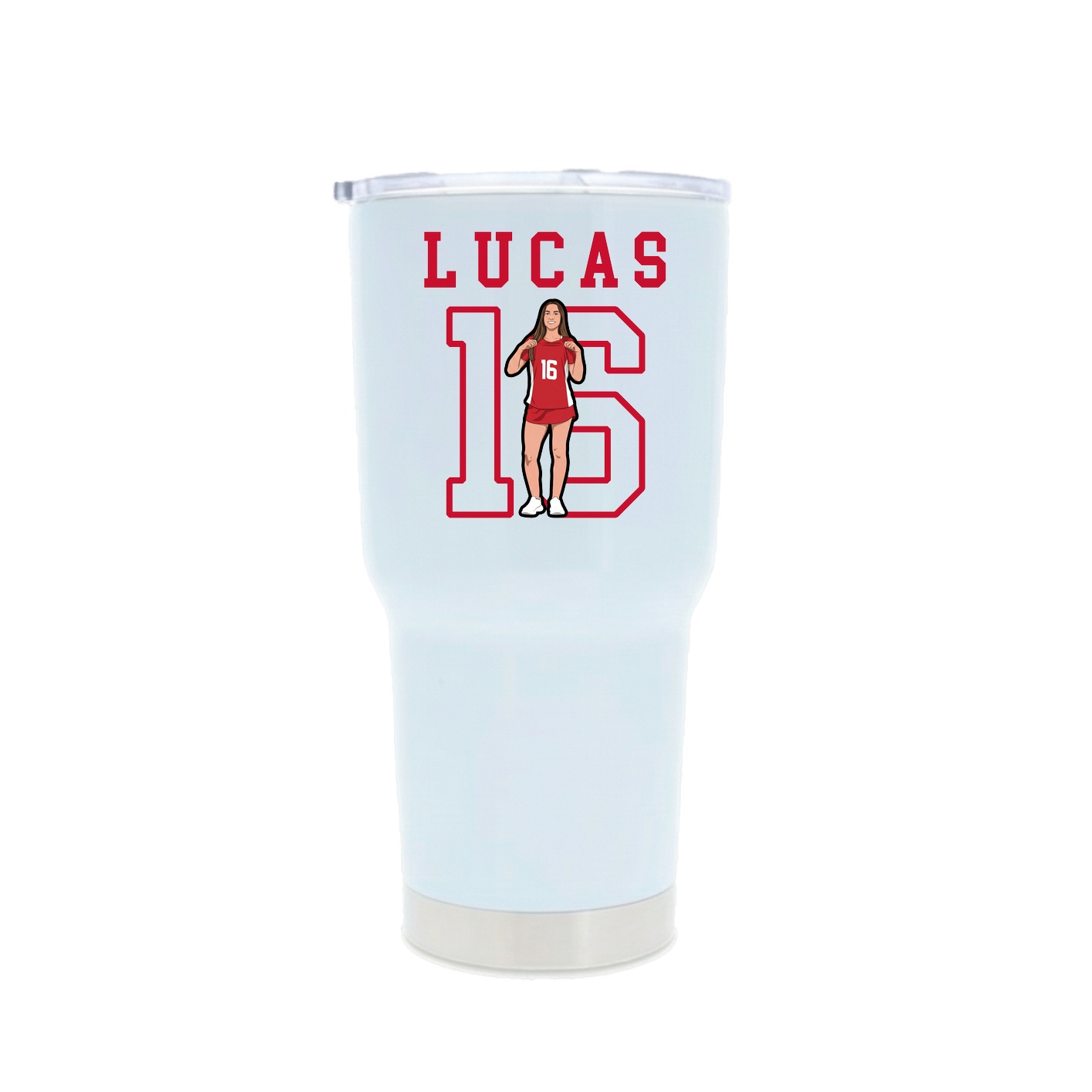 30oz Stainless Steel Tumbler — Shirsey in White