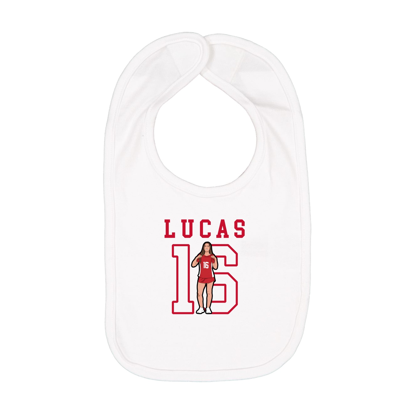 Infant Bib — Shirsey in White
