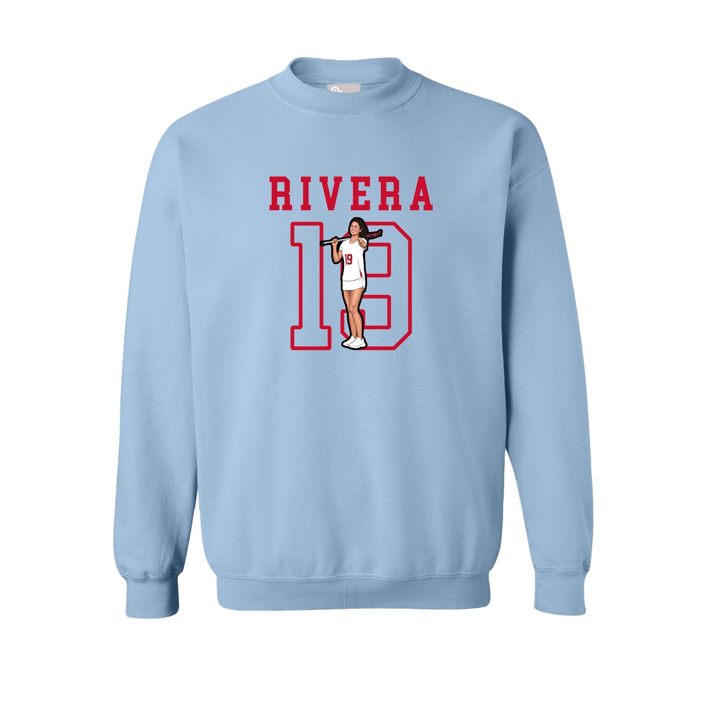 Fleece Crew — Shirsey in Light Blue