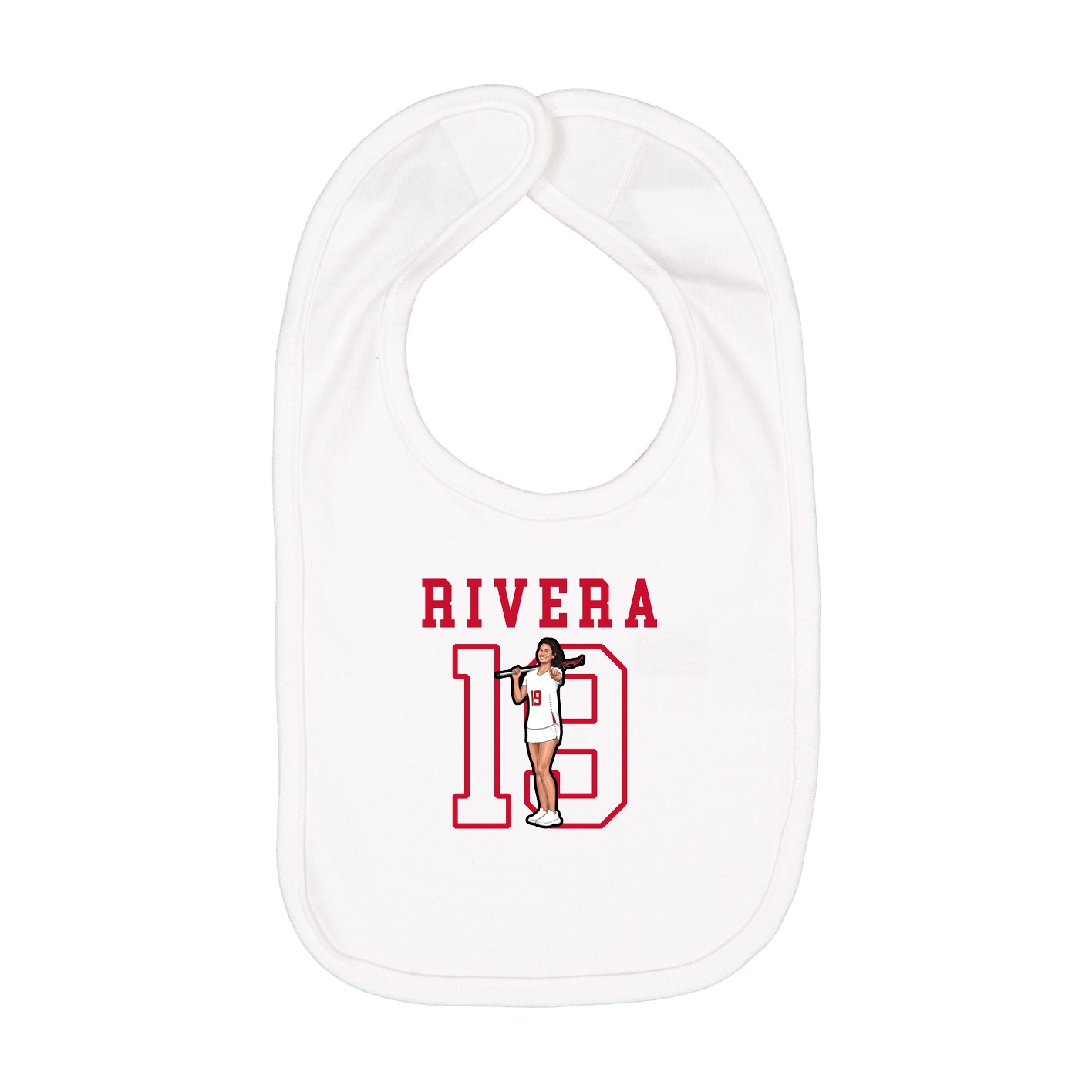 Infant Bib — Shirsey in White