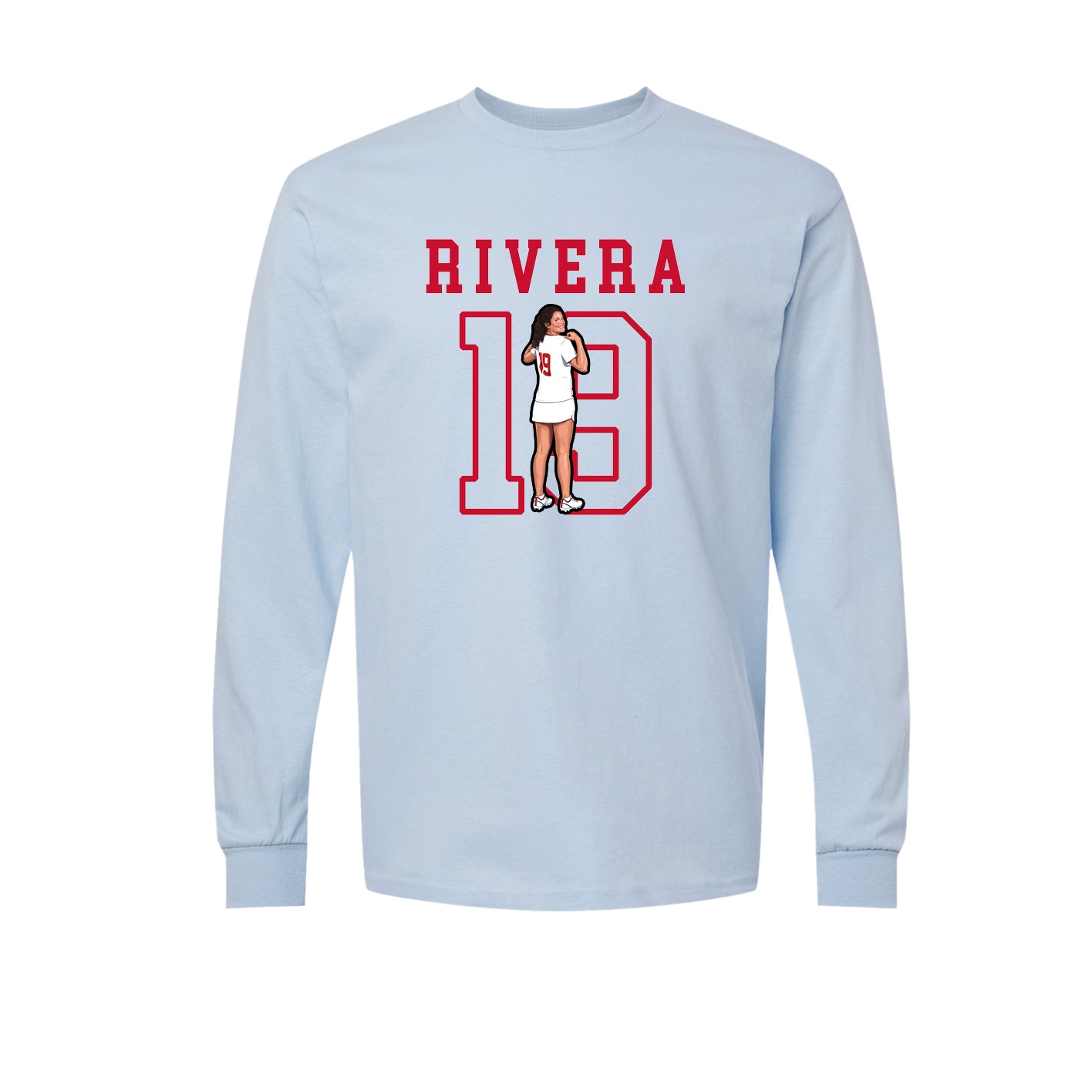 Long Sleeve Tee — Shirsey in Light Blue