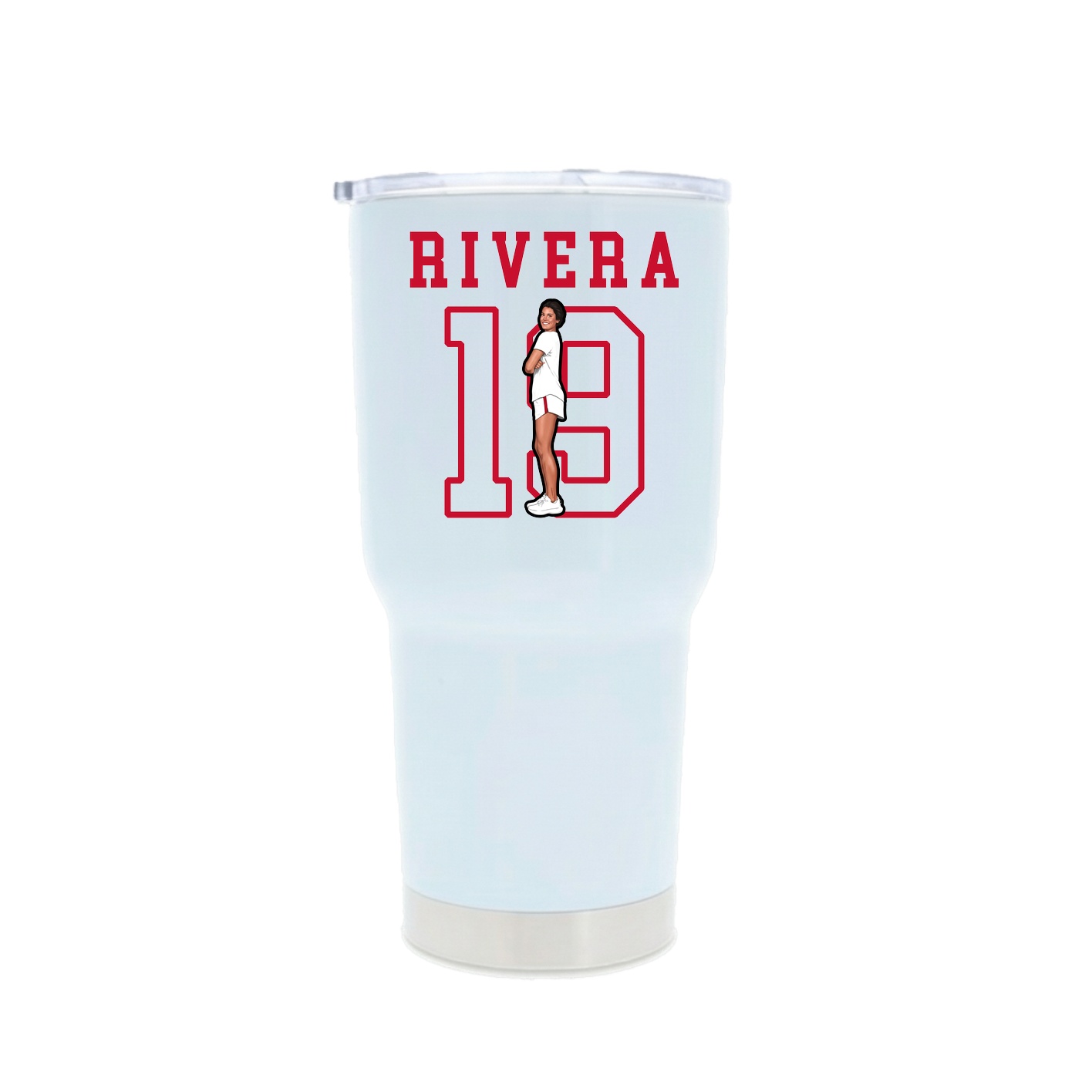 30oz Stainless Steel Tumbler — Shirsey in White