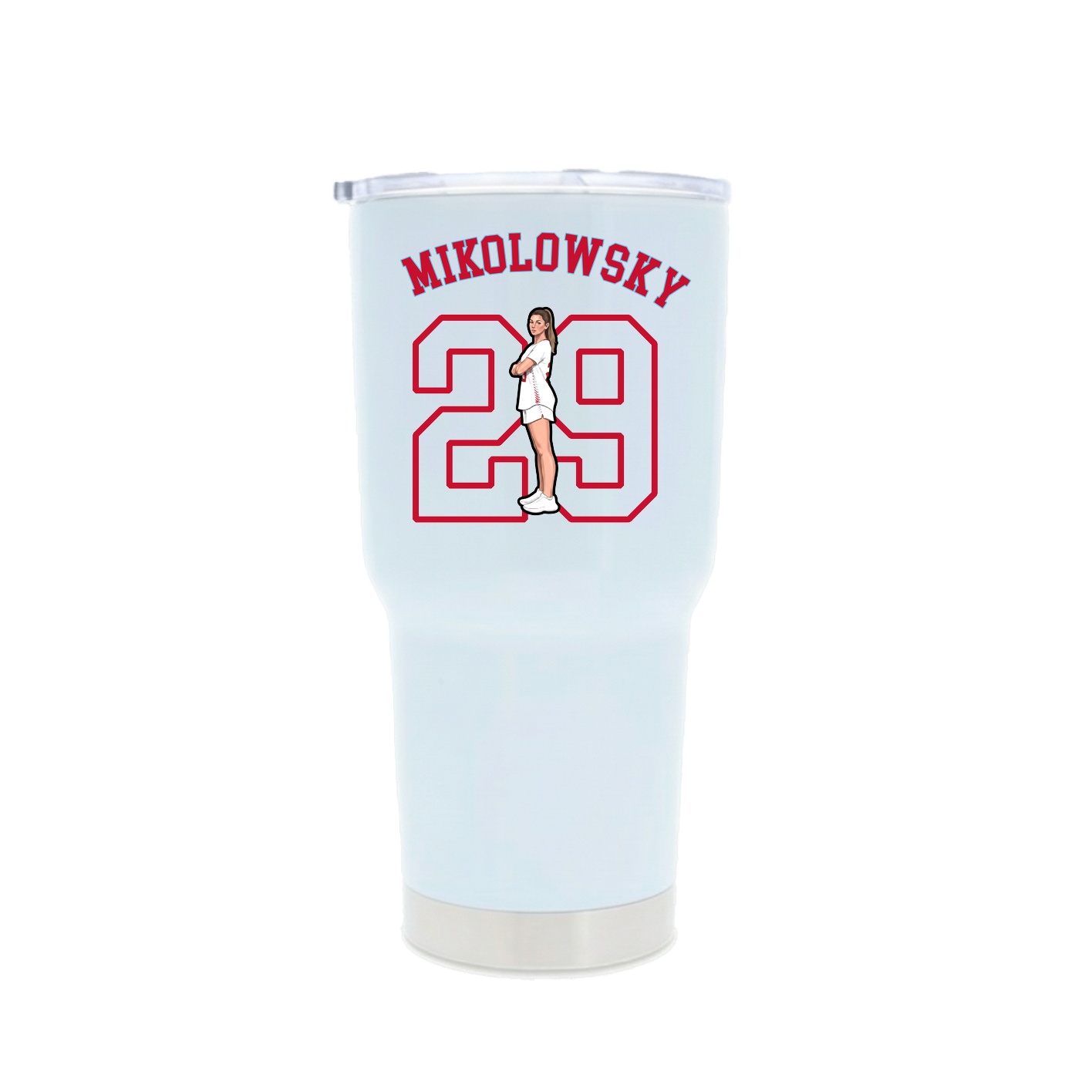 30oz Stainless Steel Tumbler — Shirsey Arch in White