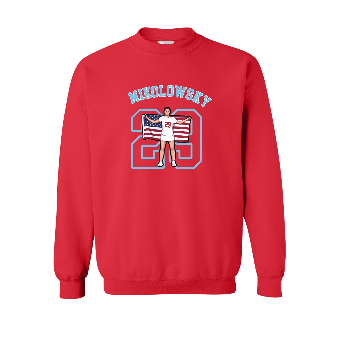 Fleece Crew — Shirsey Arch in Red