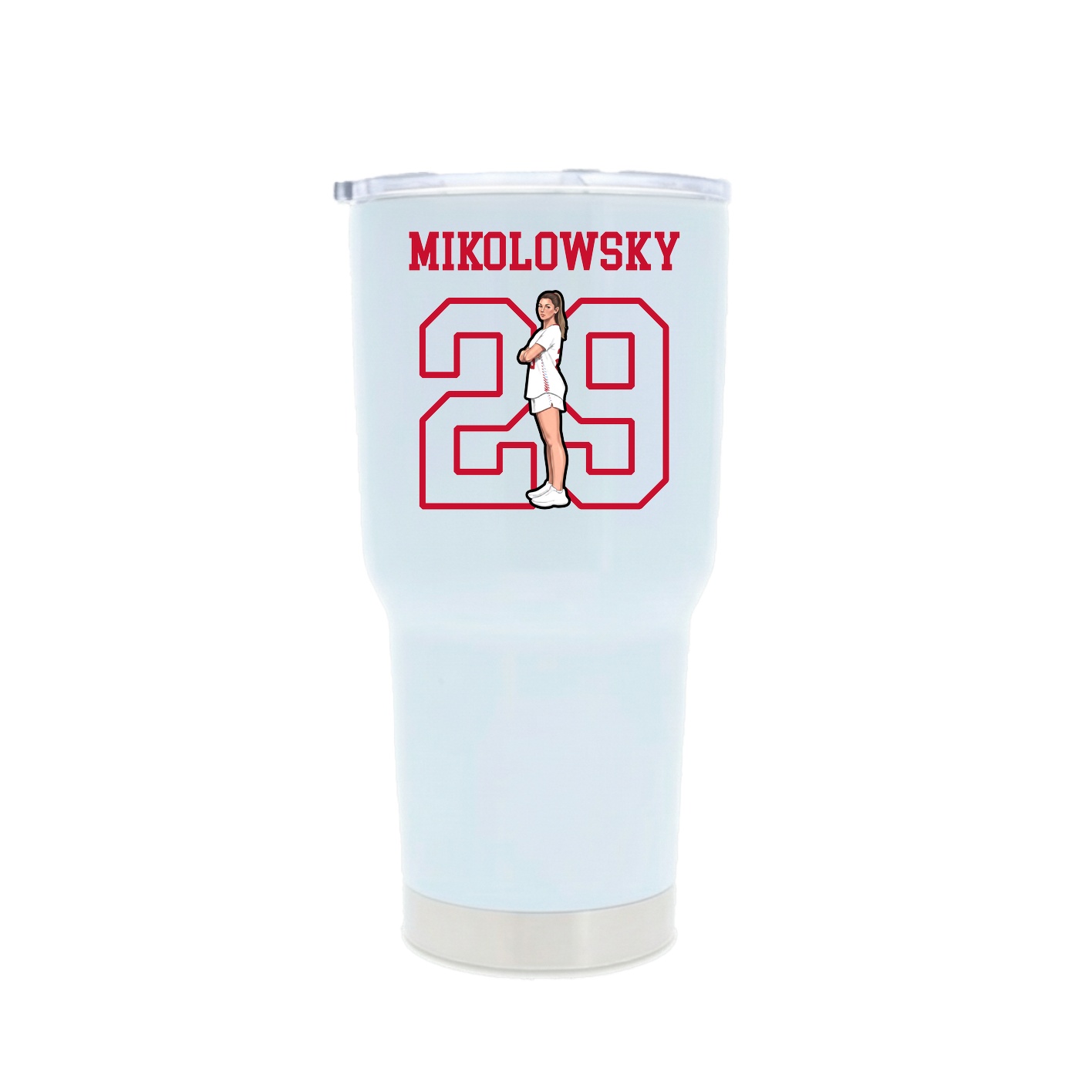 30oz Stainless Steel Tumbler — Shirsey in White