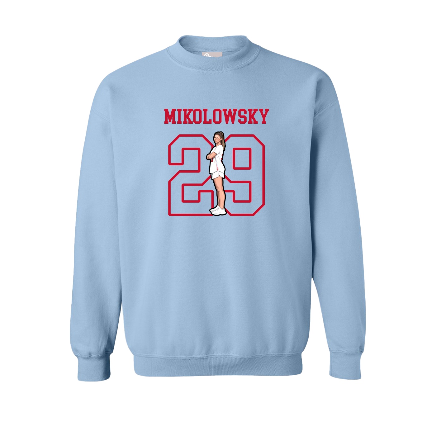 Fleece Crew — Shirsey in Light Blue