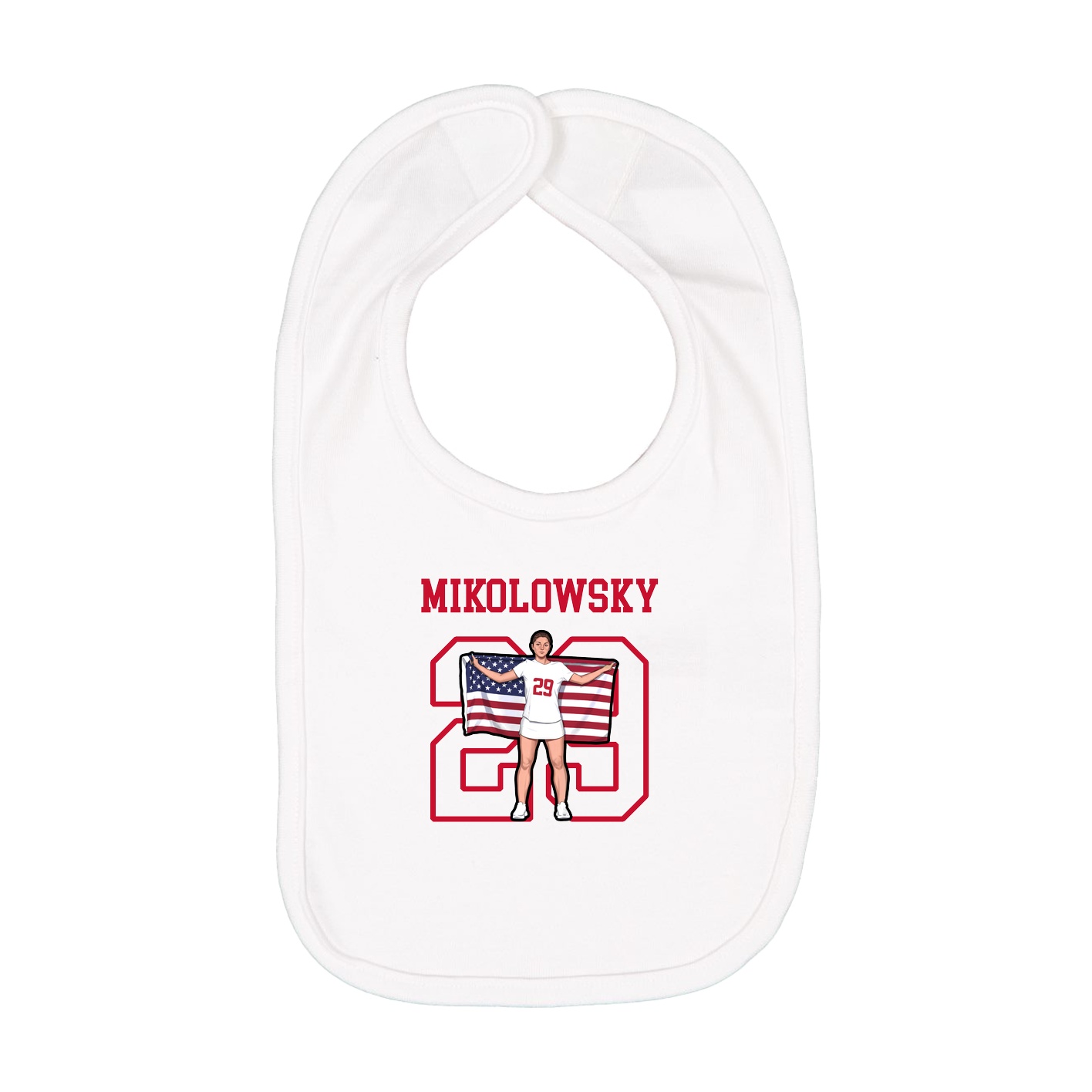 Infant Bib — Shirsey in White