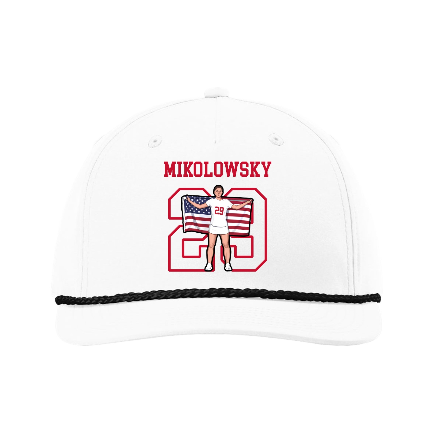 Five-Panel Classic Rope Cap — Shirsey in White