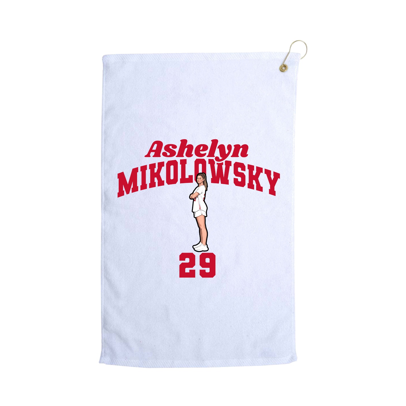 Golf Towel — Signature Arch in White