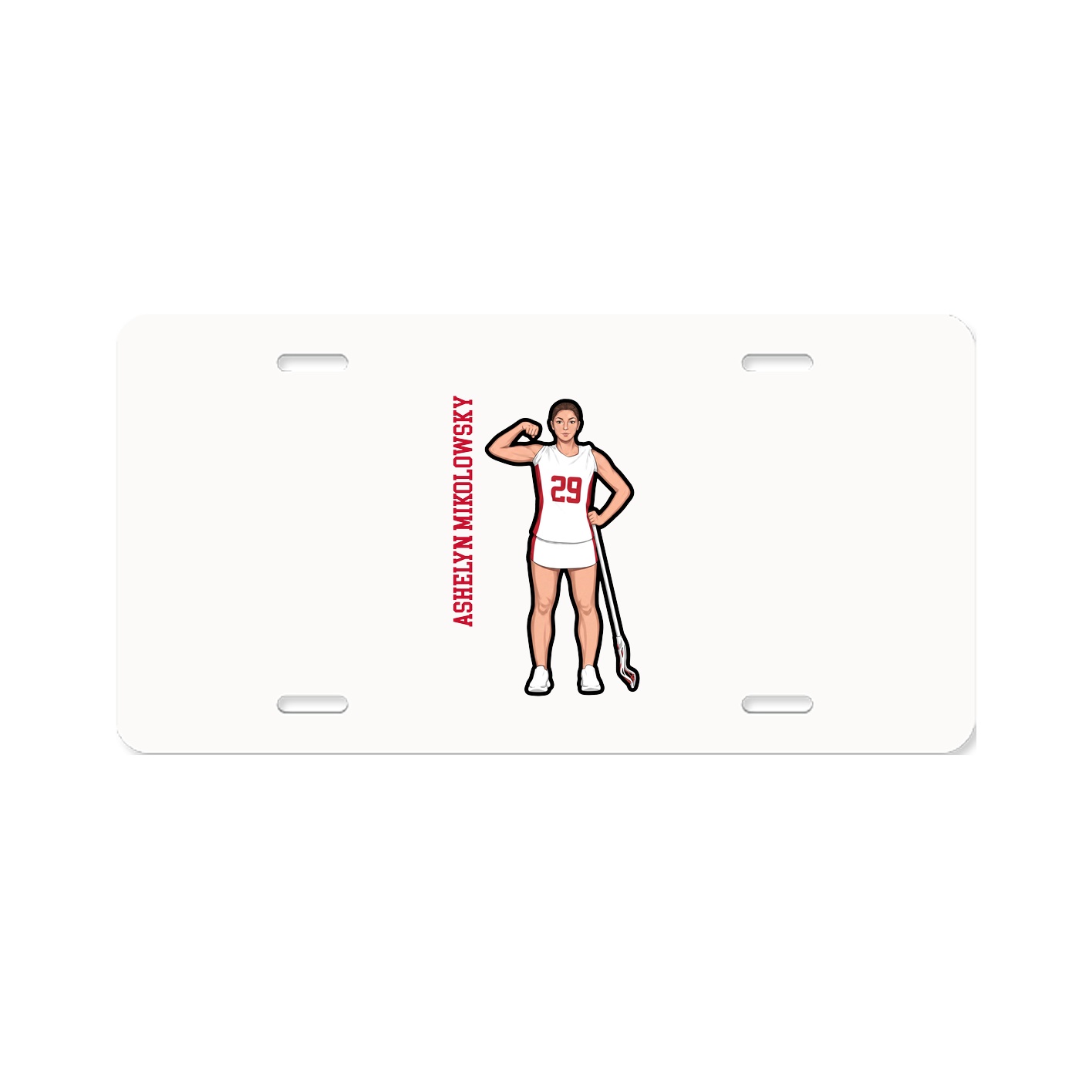 License Plate — Name Vertical in Classic
