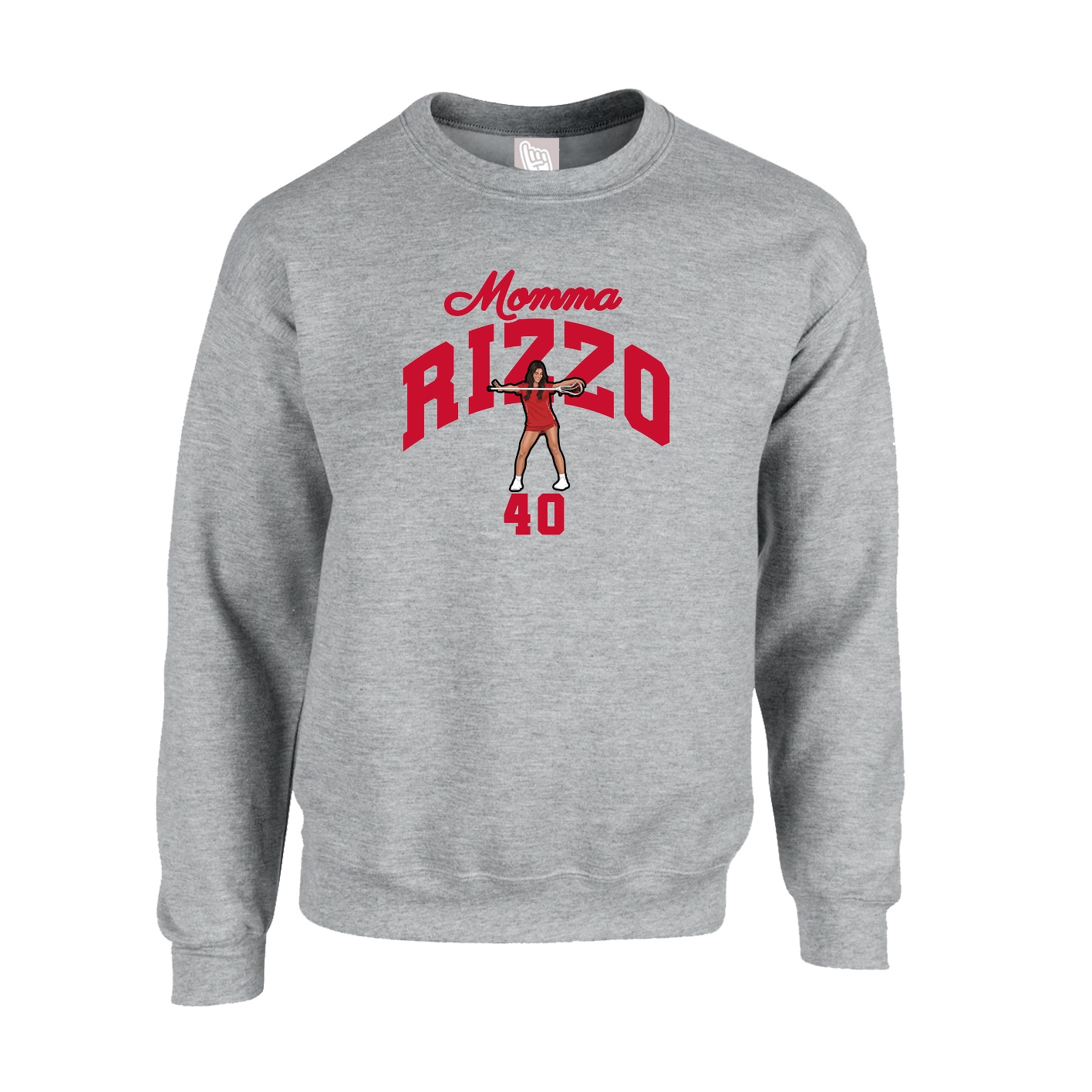 Fleece Crew — Mothers Day Arch in Grey