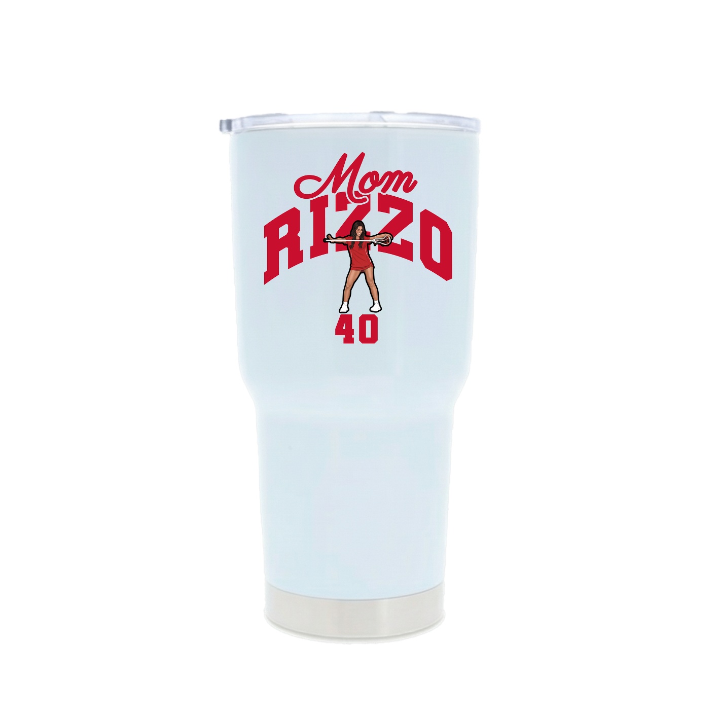 30oz Stainless Steel Tumbler — Mothers Day Arch in White