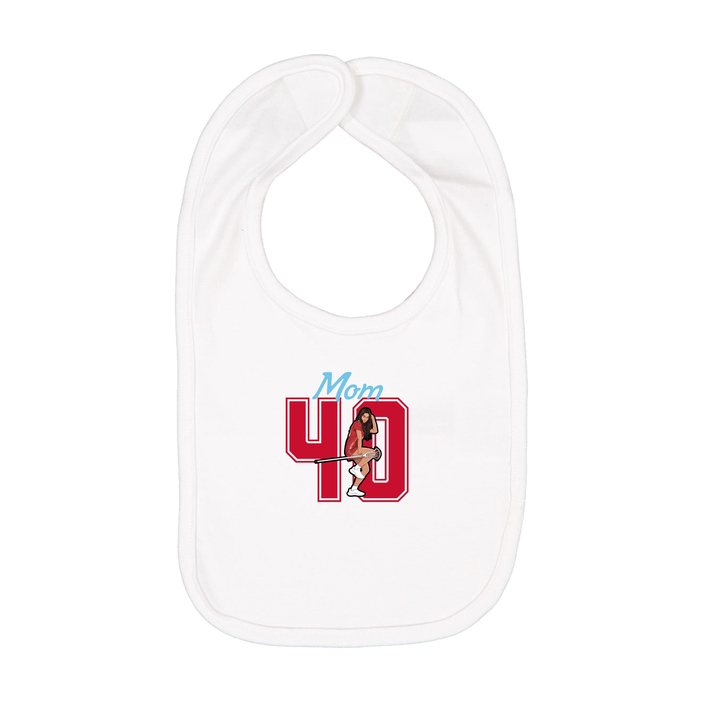 Infant Bib — Mothers Day Shirsey in White