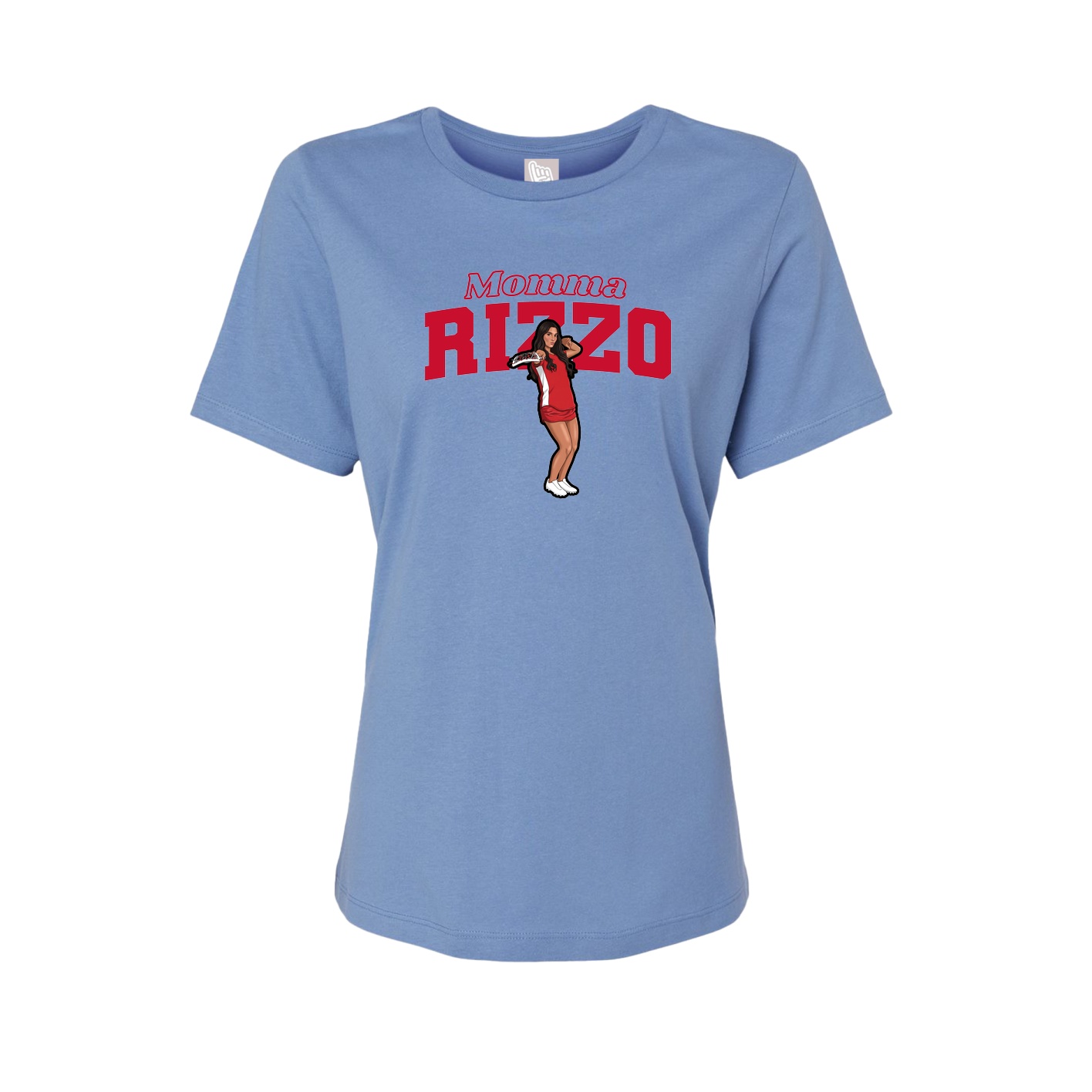 Womens Tee — Mothers Day Block in Powder Blue