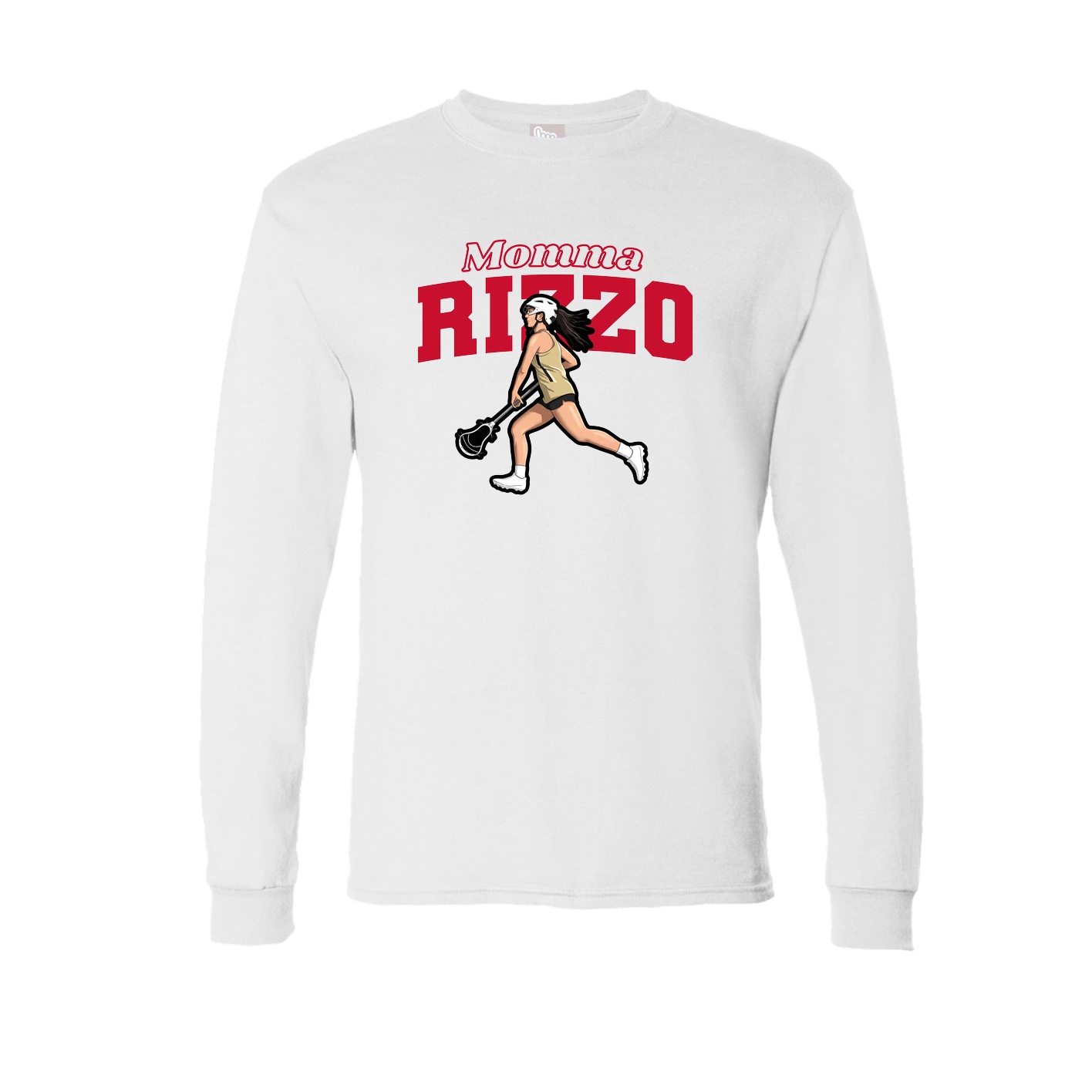 Long Sleeve Tee — Mothers Day Block in White