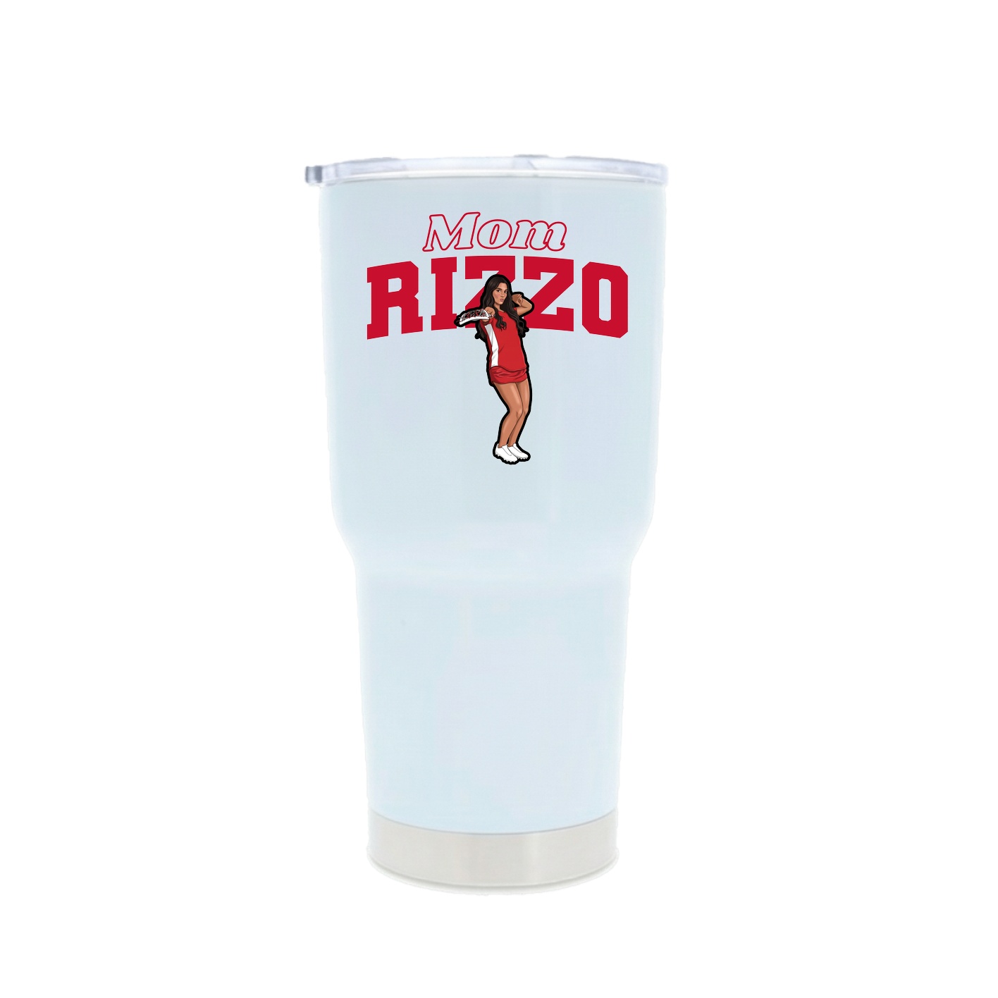 30oz Stainless Steel Tumbler — Mothers Day Block in White