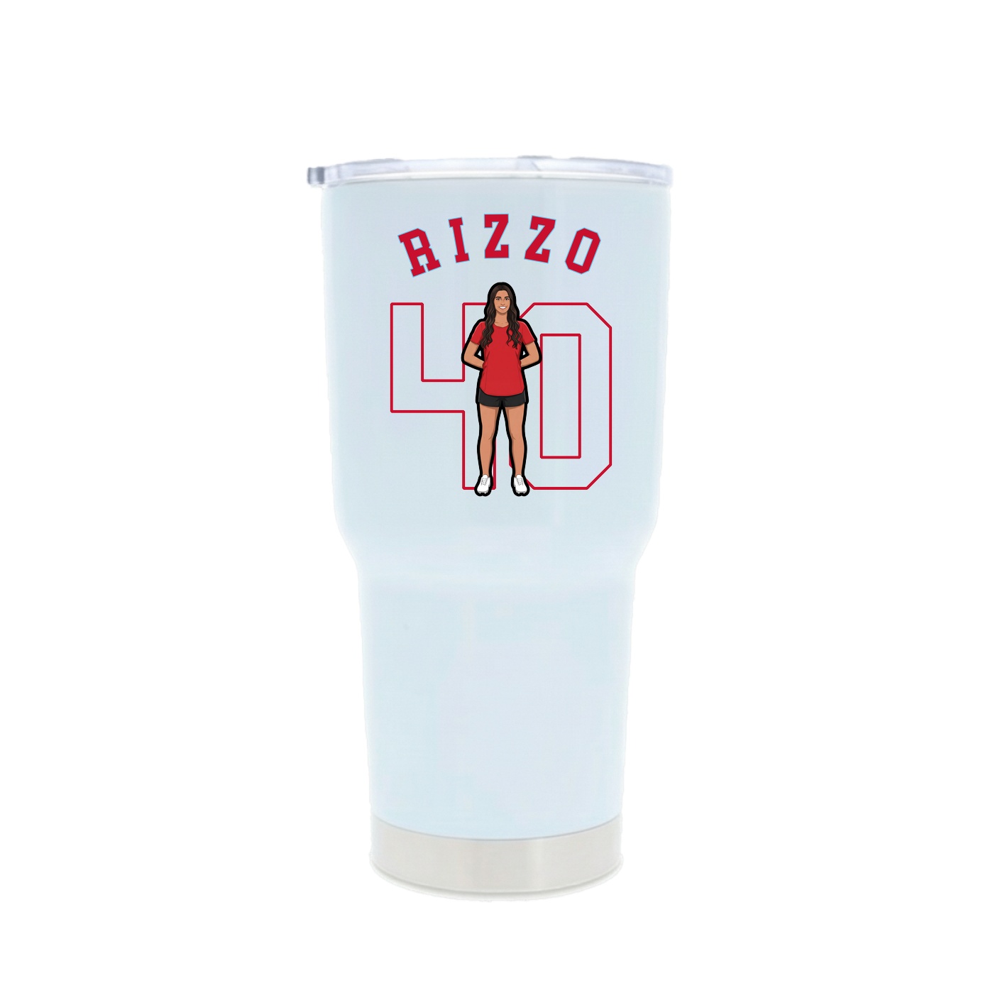 30oz Stainless Steel Tumbler — Shirsey Arch in White