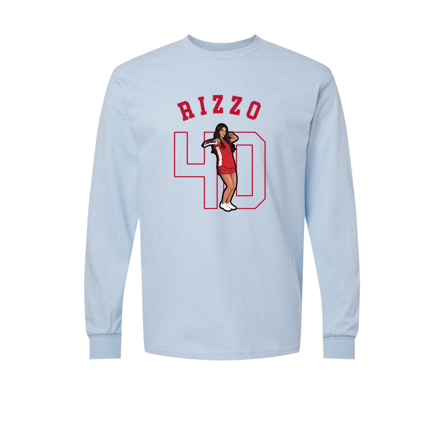 Long Sleeve Tee — Shirsey Arch in Light Blue