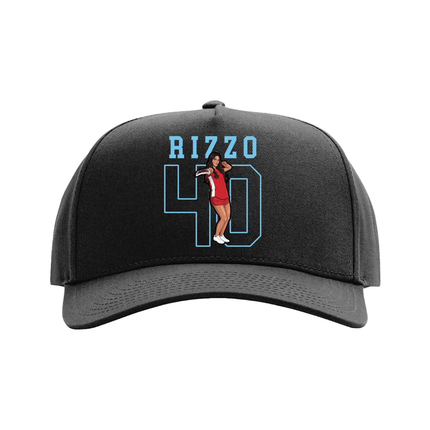Full Fabric Five-Panel Champ Cap — Shirsey in Black