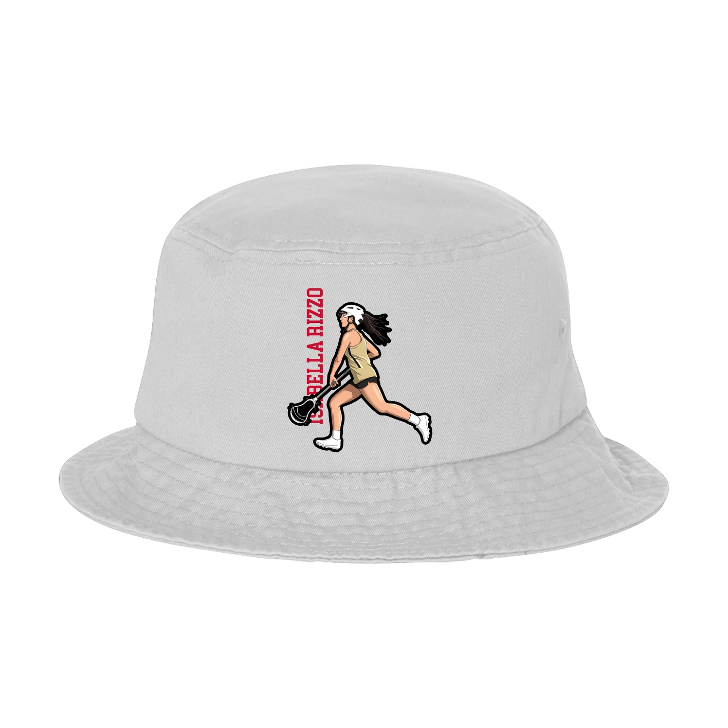 Bucket Cap — Name Vertical in White