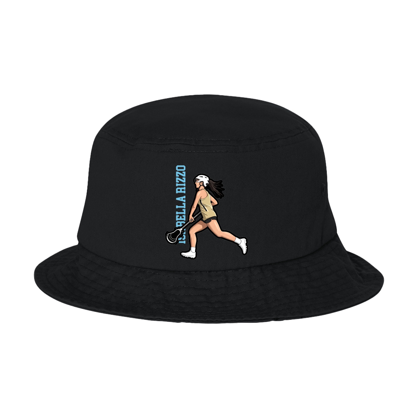 Bucket Cap — Name Vertical in Black