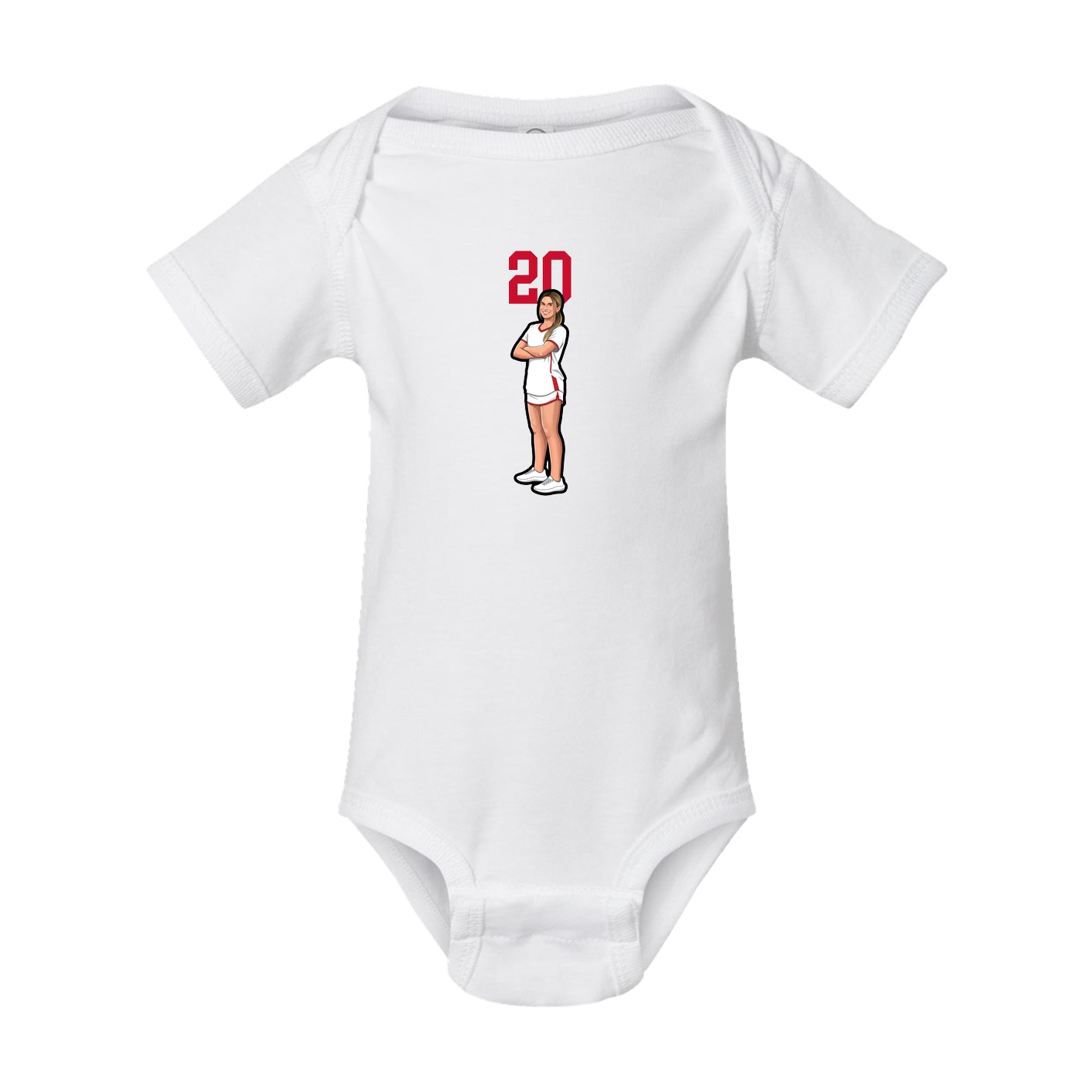 Baby Onesie — Number Top in White
