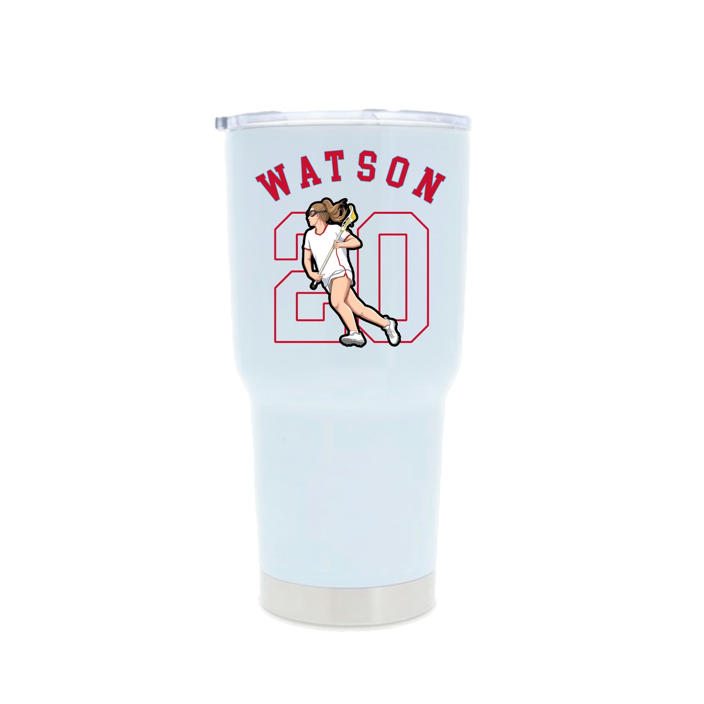 30oz Stainless Steel Tumbler — Shirsey Arch in White