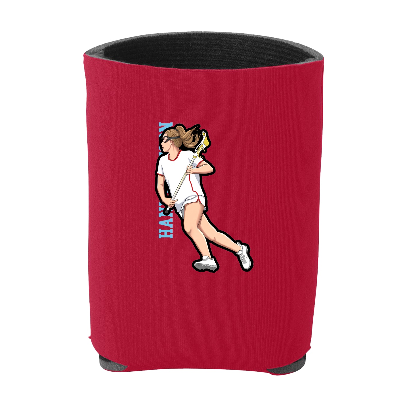 Can Holder — Name Vertical in Red