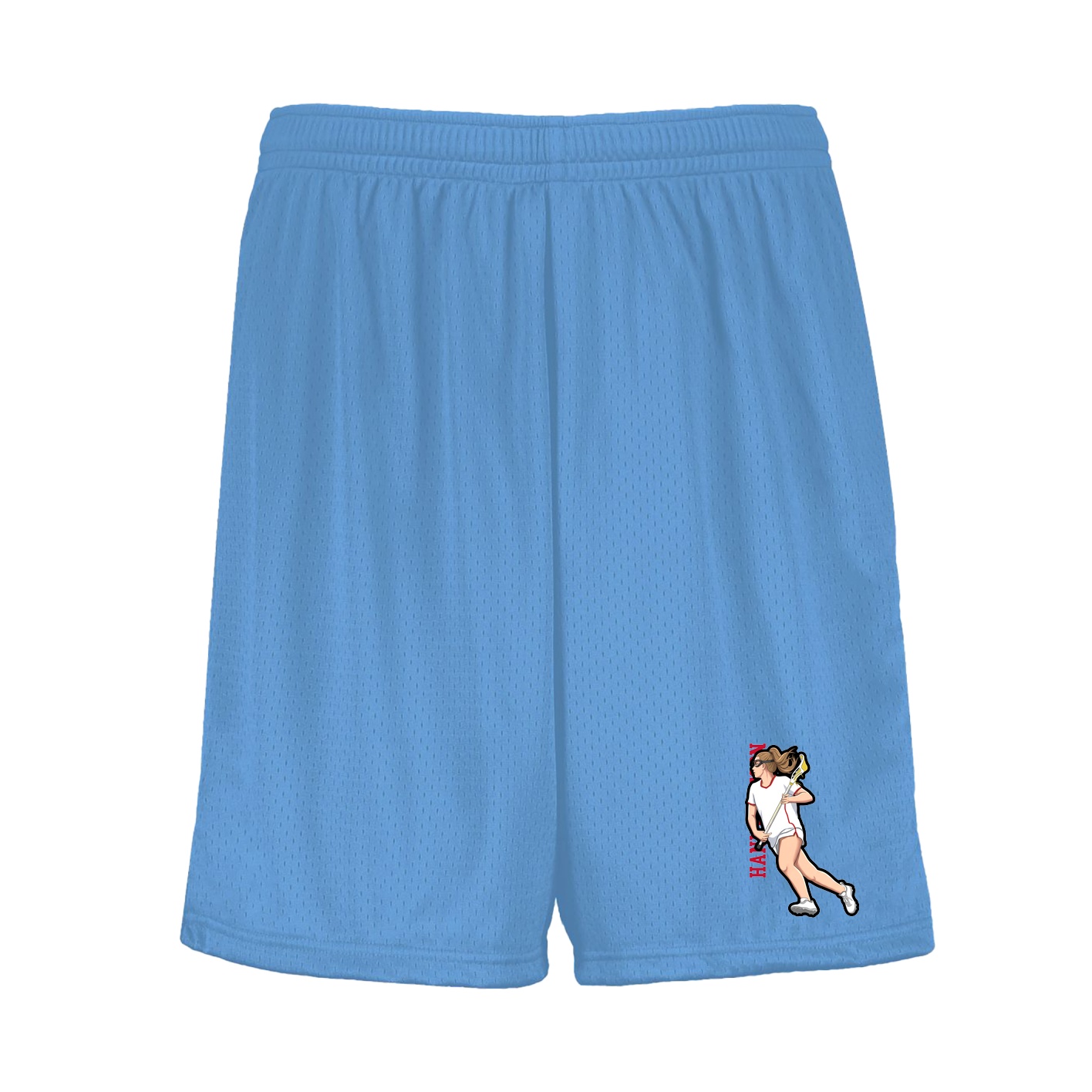Shorts — Name Vertical in Light Blue