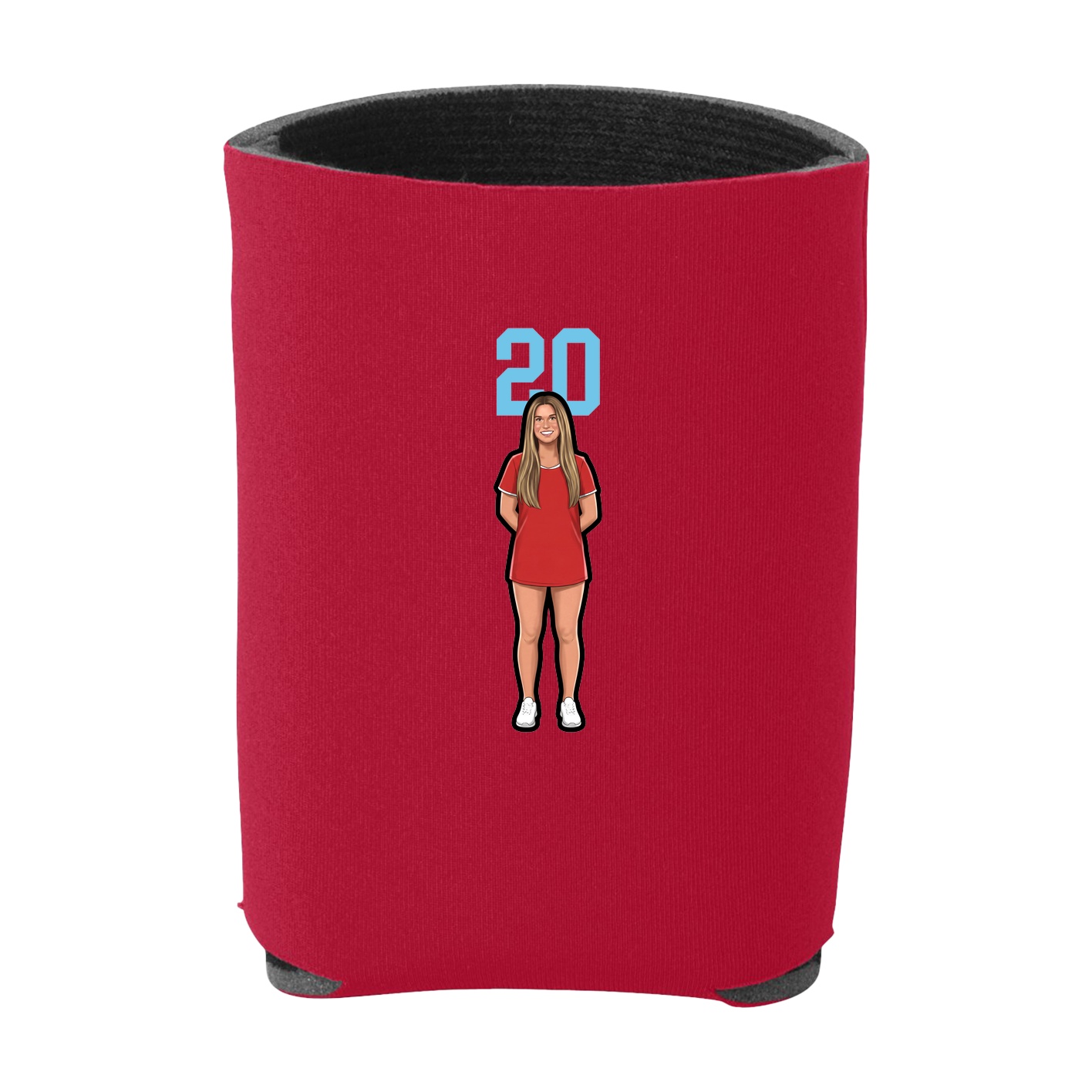 Can Holder — Number Top in Red