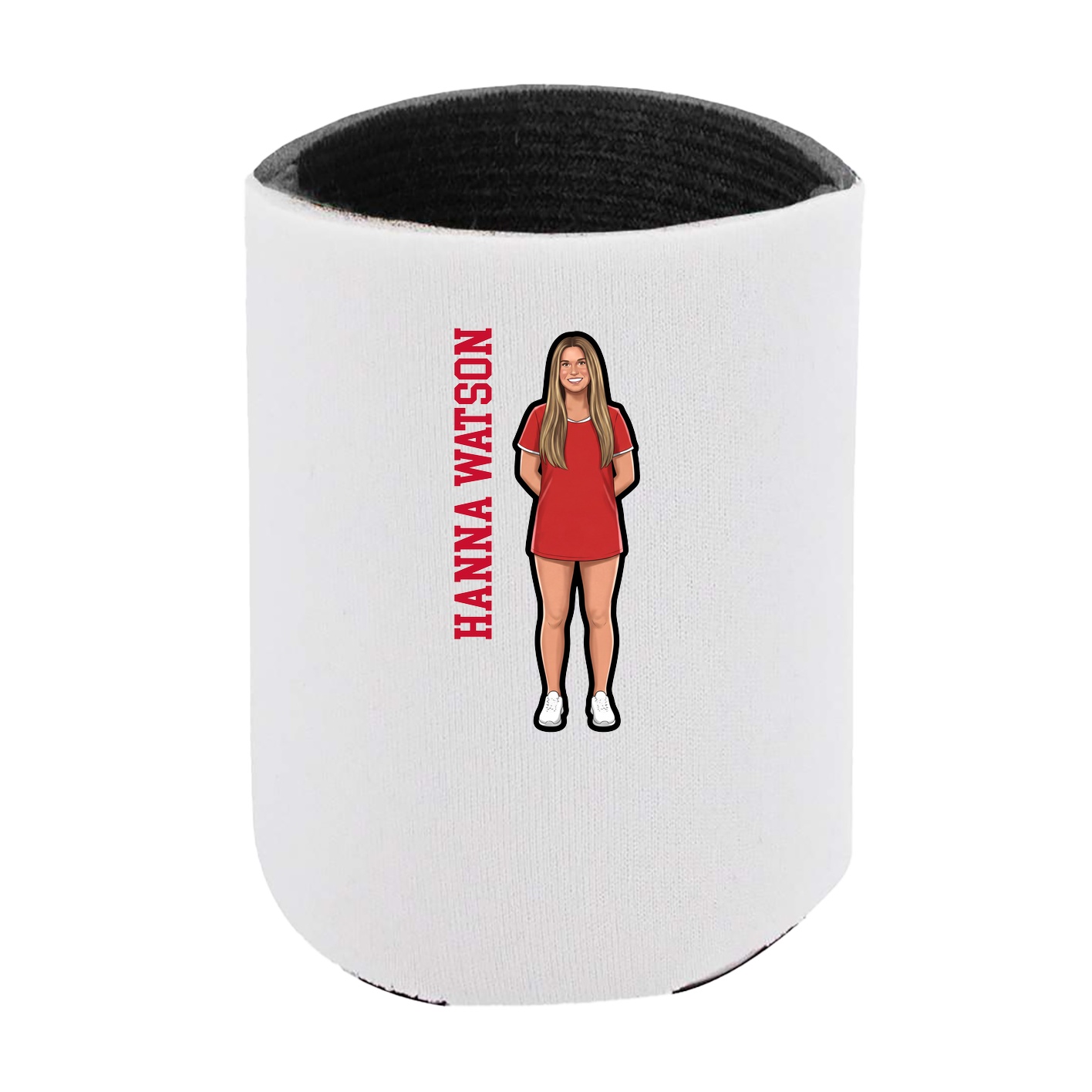 Can Holder — Name Vertical in White