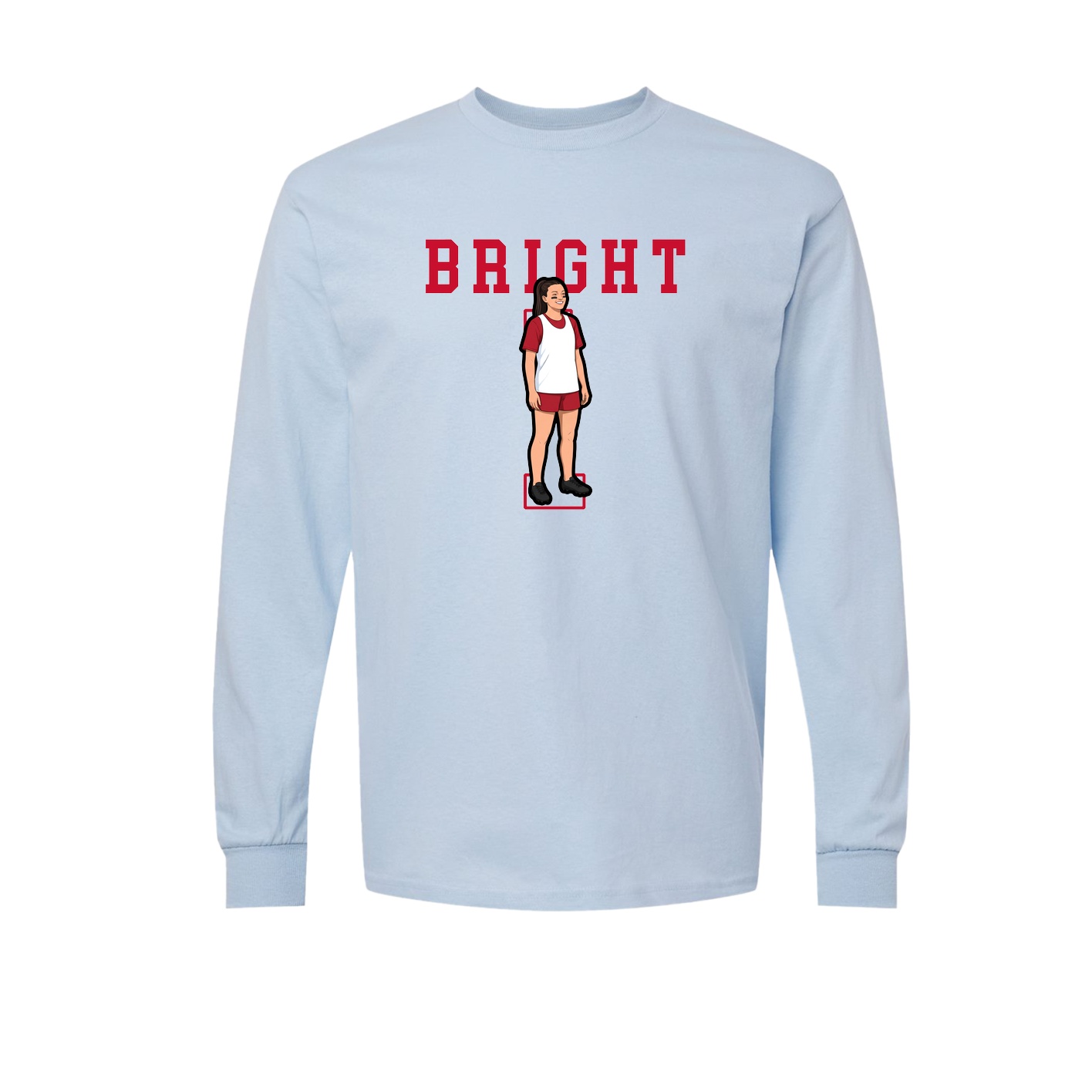 Long Sleeve Tee — Shirsey in Light Blue
